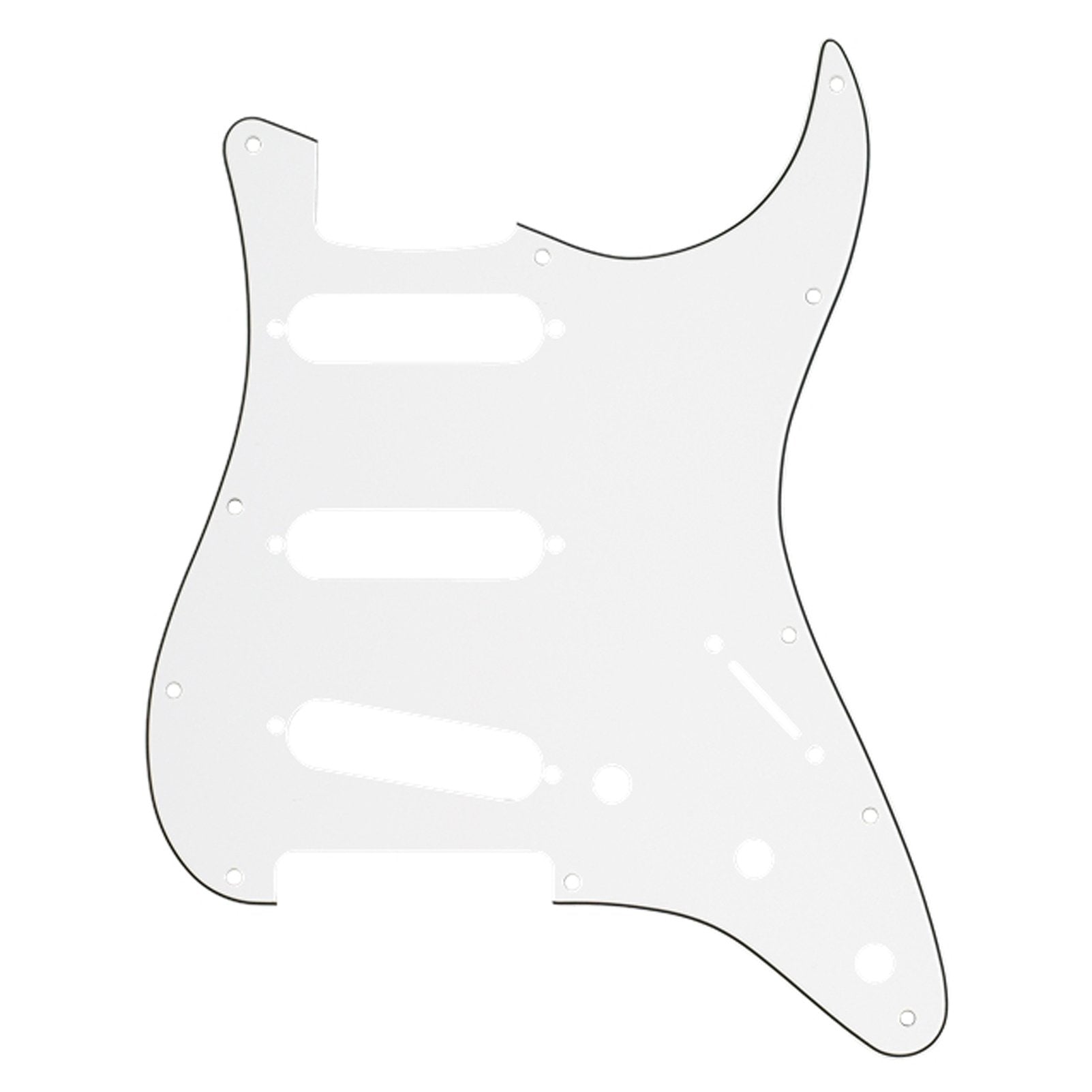 Musiclily 3Ply SSS 11 Holes Strat Electric Guitar Pickguard Scratch Plate for Fender USA/Mexican Made American Standard Stratoca