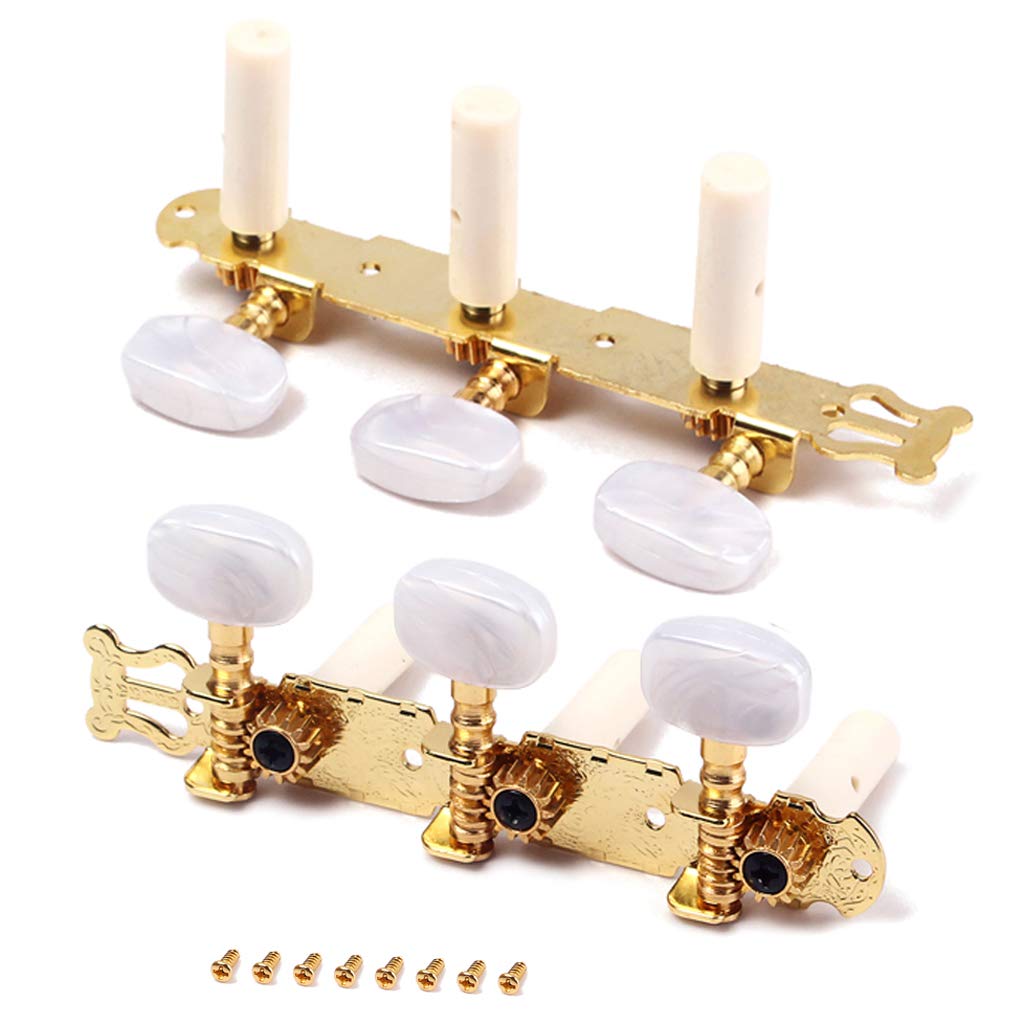 Alnicov 2Pcs Guitar Tuners Classical Guitar Tuners Tuning Pegs Keys Machine Heads