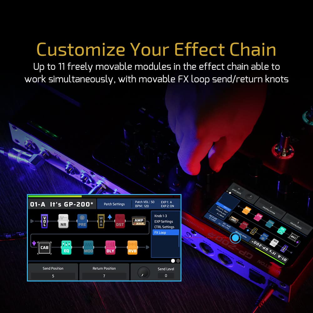 VALETON Multi Effects Processor Multi-Effects Pedal with Expression Pedal FX Loop MIDI I/O Guitar Bass Effects Pedal Amp Modelin