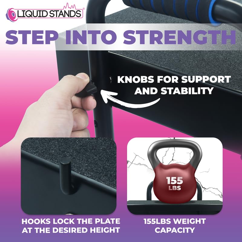 Liquid Stands Ergonomic Guitar Foot Stool Under Desk for Kids - Height Adjustable Elevated Piano Foot Rest- Piano Foot Rest for