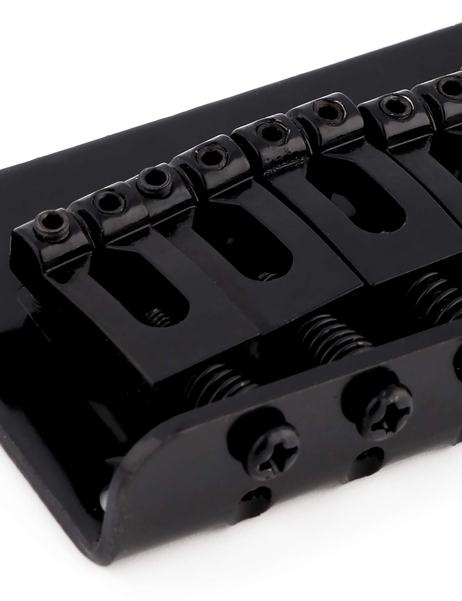 Metallor Top Load Guitar Bridge Tailpiece Fixed Hardtail Saddle Bridge Compatible with 6 String Fender Strat Tele Style Electric