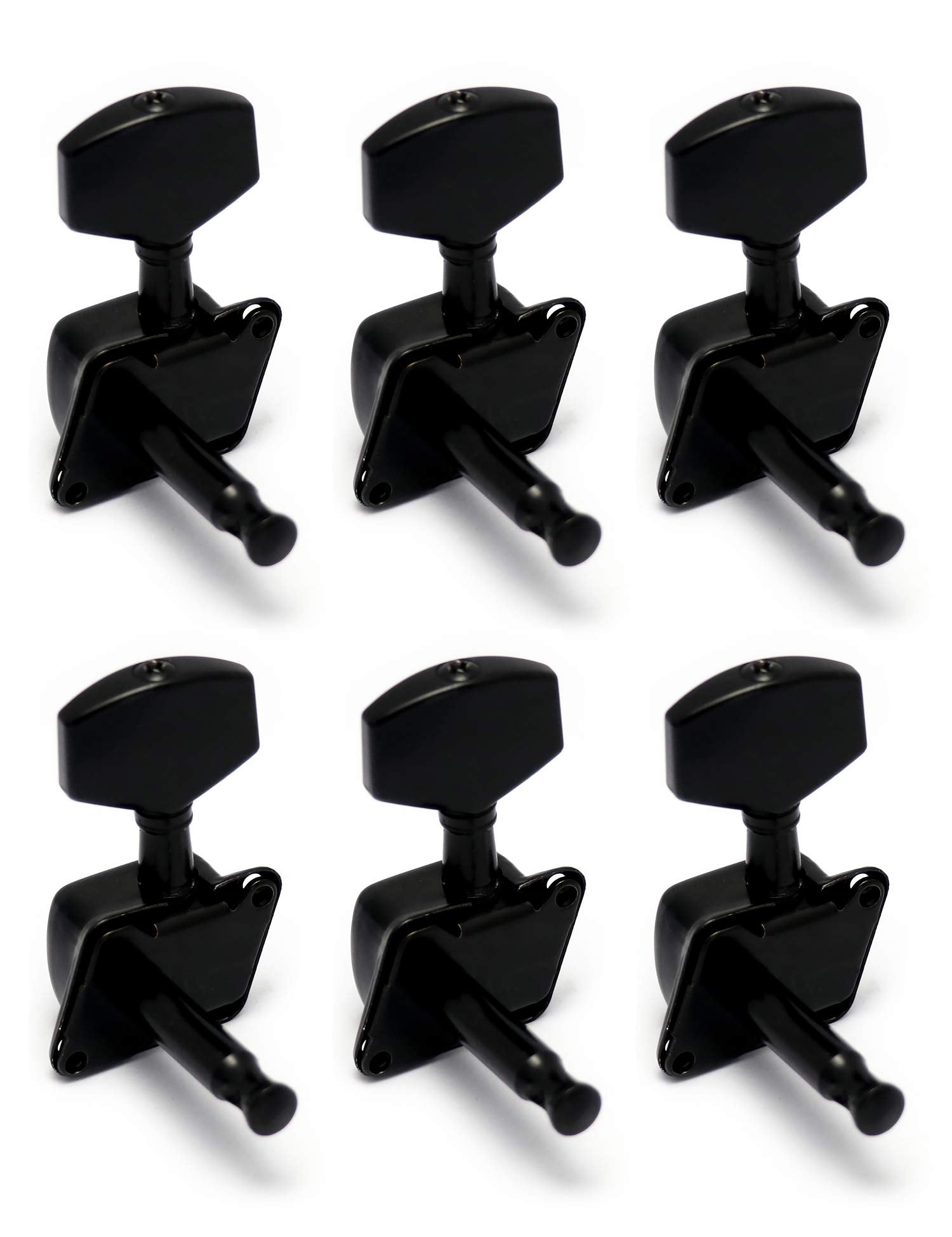 Metallor Semiclosed String Tuning Pegs Machine Heads Tuners 6 In Line Right Hand Electric Acoustic Guitar parts Replacement Set