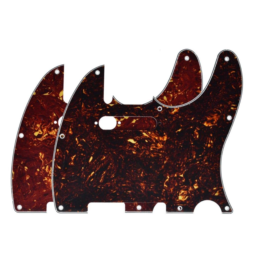 Dopro 8 Hole Tele Style Guitar Pickguard TL Pick Guard with Pickup Mounting Screw Holes for Tele/Telecaster DarkTortoise
