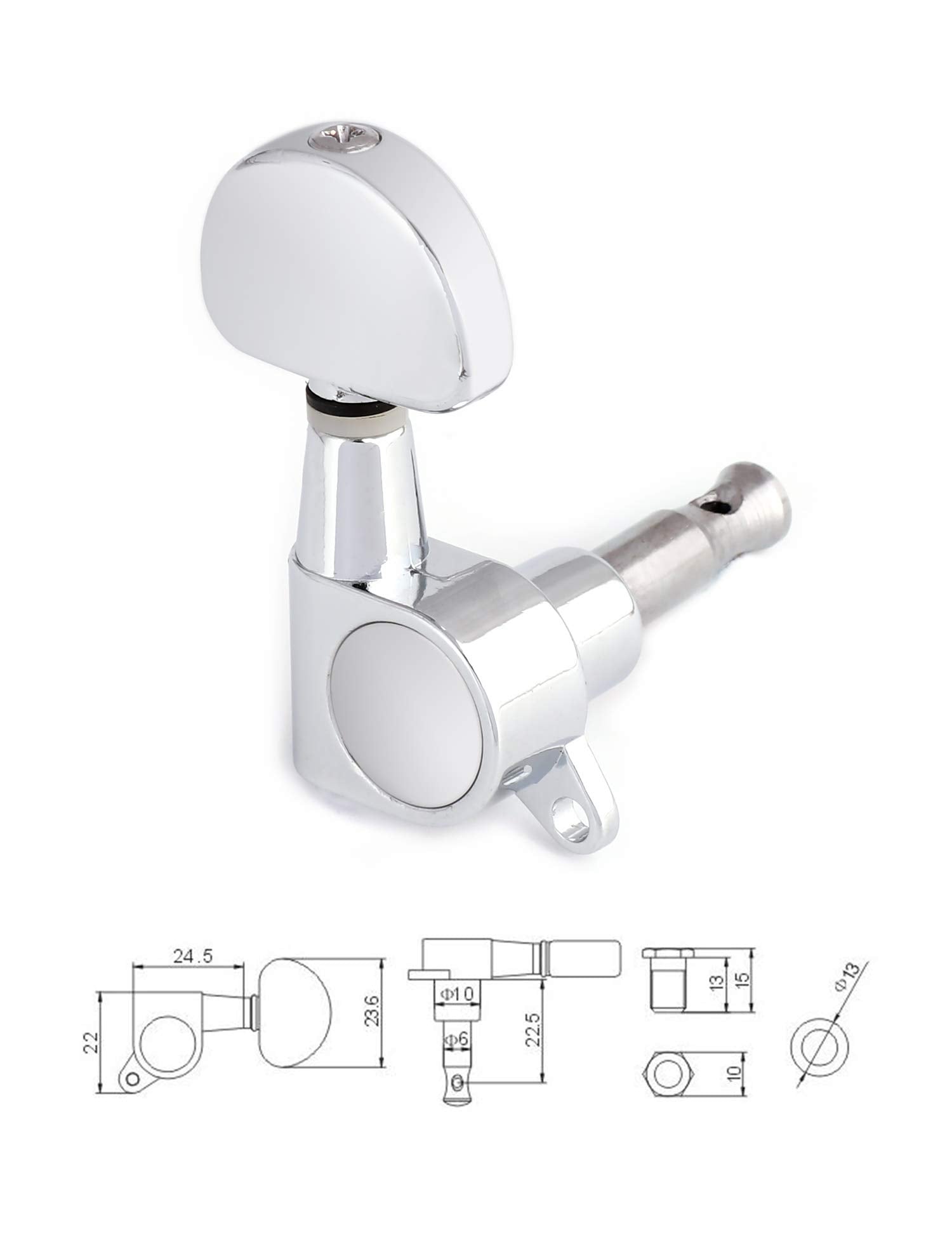 Metallor Sealed String Tuning Pegs Tuning Keys Machine Heads Grover Tuners 3L 3R for Electric Guitar Acoustic Guitar Parts Repla