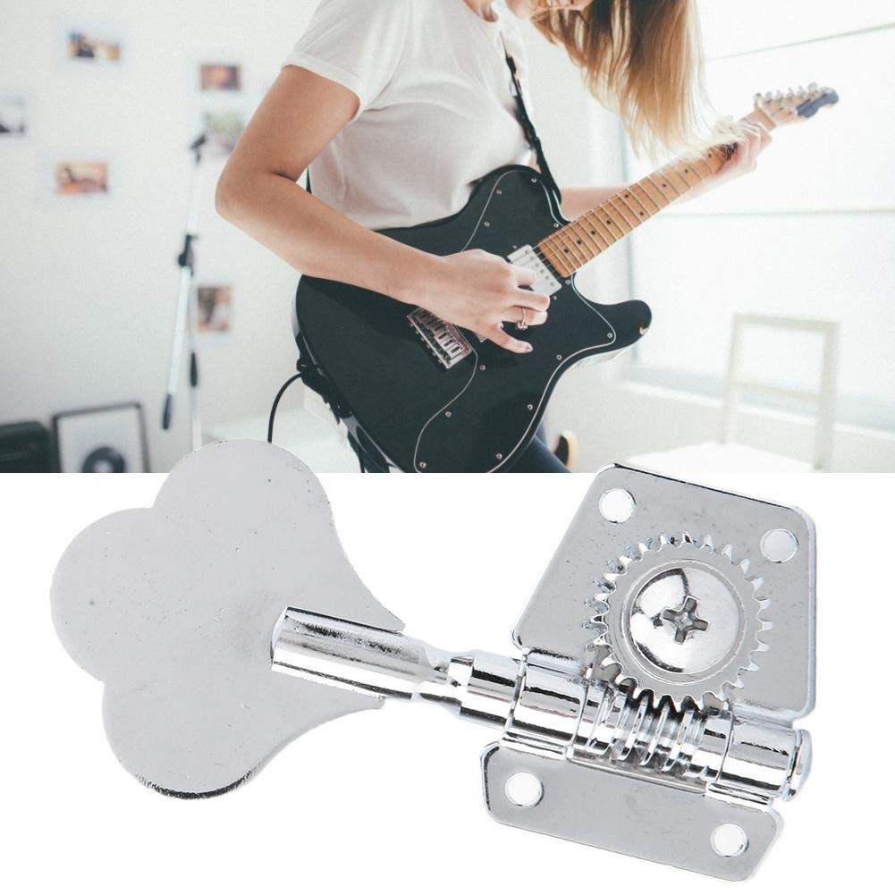 Vbestlife Electric Bass Machine Heads, Open Tuner Knobs String Tuning Key Pegs Tuners for Electric Bass(for Right Row)