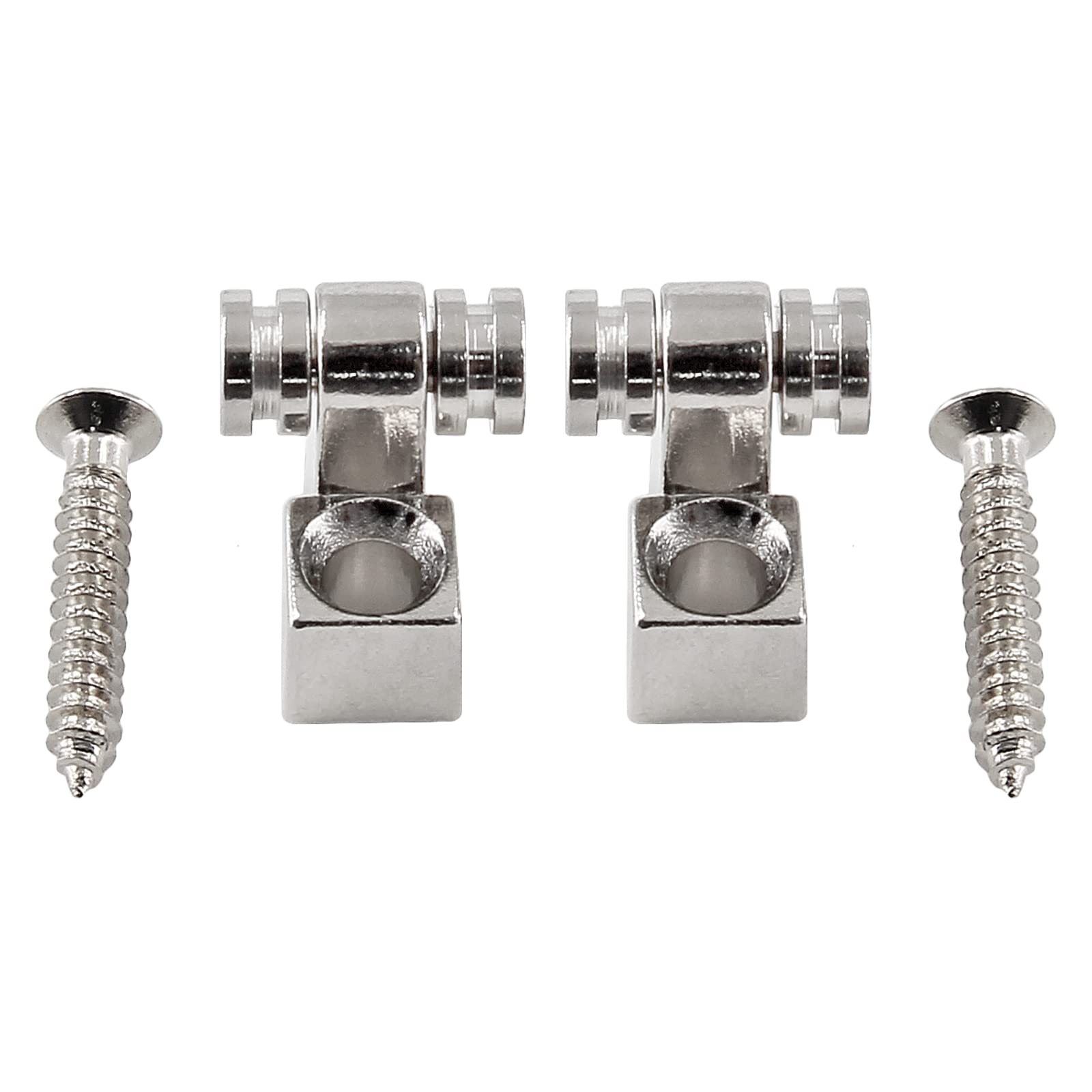 Jersvimc 2 Pcs Guitar Roller String Tree, Silver String Tree Retainer Telecaster String Guide Bass String Retainer Screw for Tel