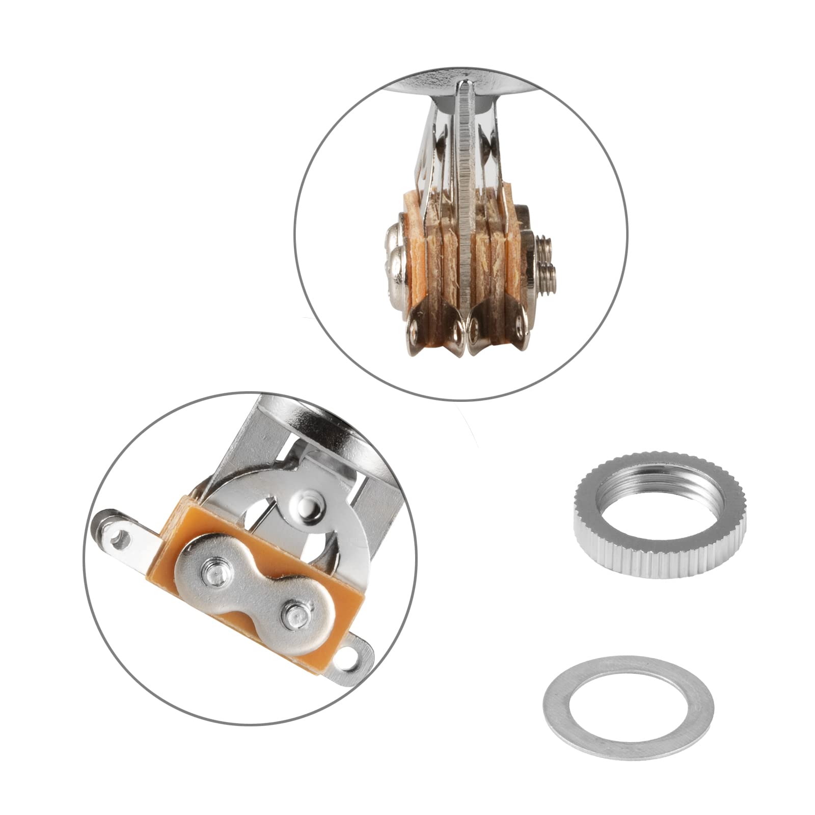 TintJungle 3 Way Short Straight Guitar Toggle Switch Pickup Selector with Tip Knob Caps Compatible with Gibson Toggle Les Paul E