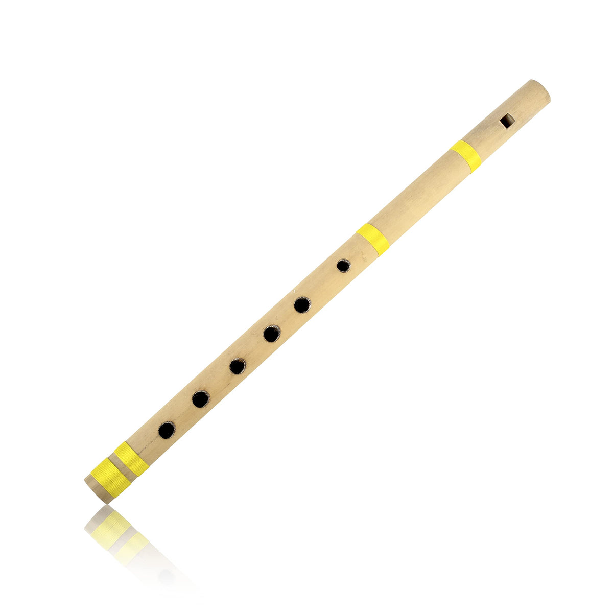 13 Inch Authentic Indian Wooden Bamboo Flute In 'C' Key Fipple Woodwind Musical Instrument Recorder Traditional Bansuri Handcraf