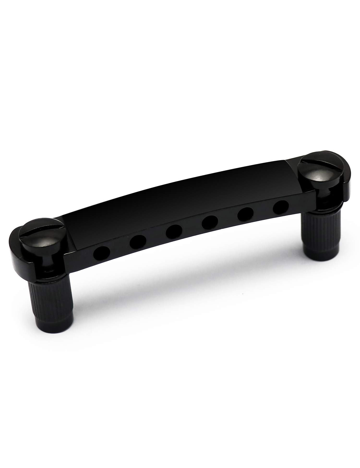 Metallor Tune-O-Matic Style Guitar Stop Bar Tailpiece for LP Les Paul SG Style Electric Guitar Parts Replacement. (Black)