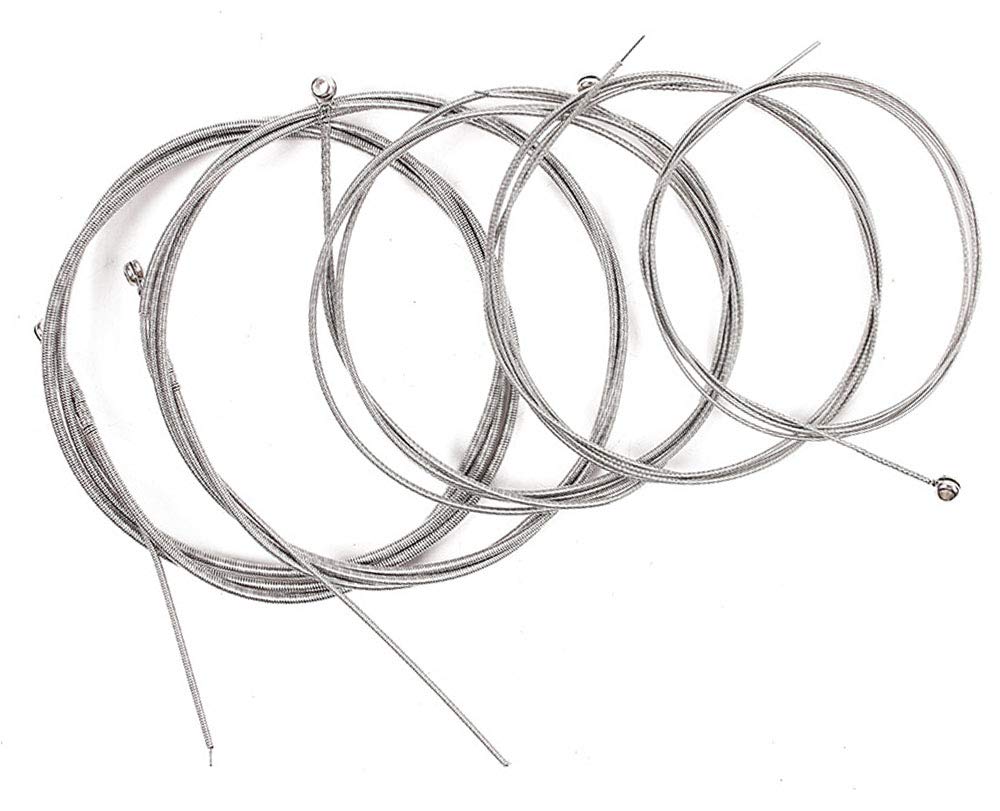 Jiayouy 5 Strings/Set Stainless Steel 5 String Bass Strings With Small Ball Ends String Gauges: 046-130