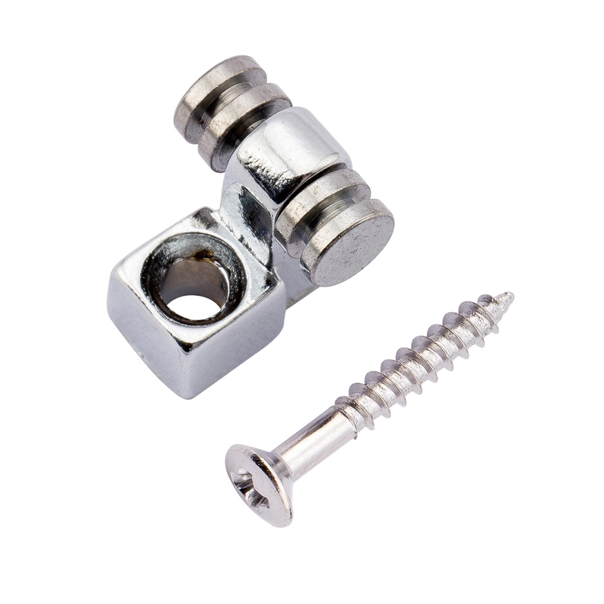 Musiclily Pro Metal Roller String Guides Retainers Trees for Fender Stratocaster/Telecaster Electric Guitar, Chrome (Set of 2)