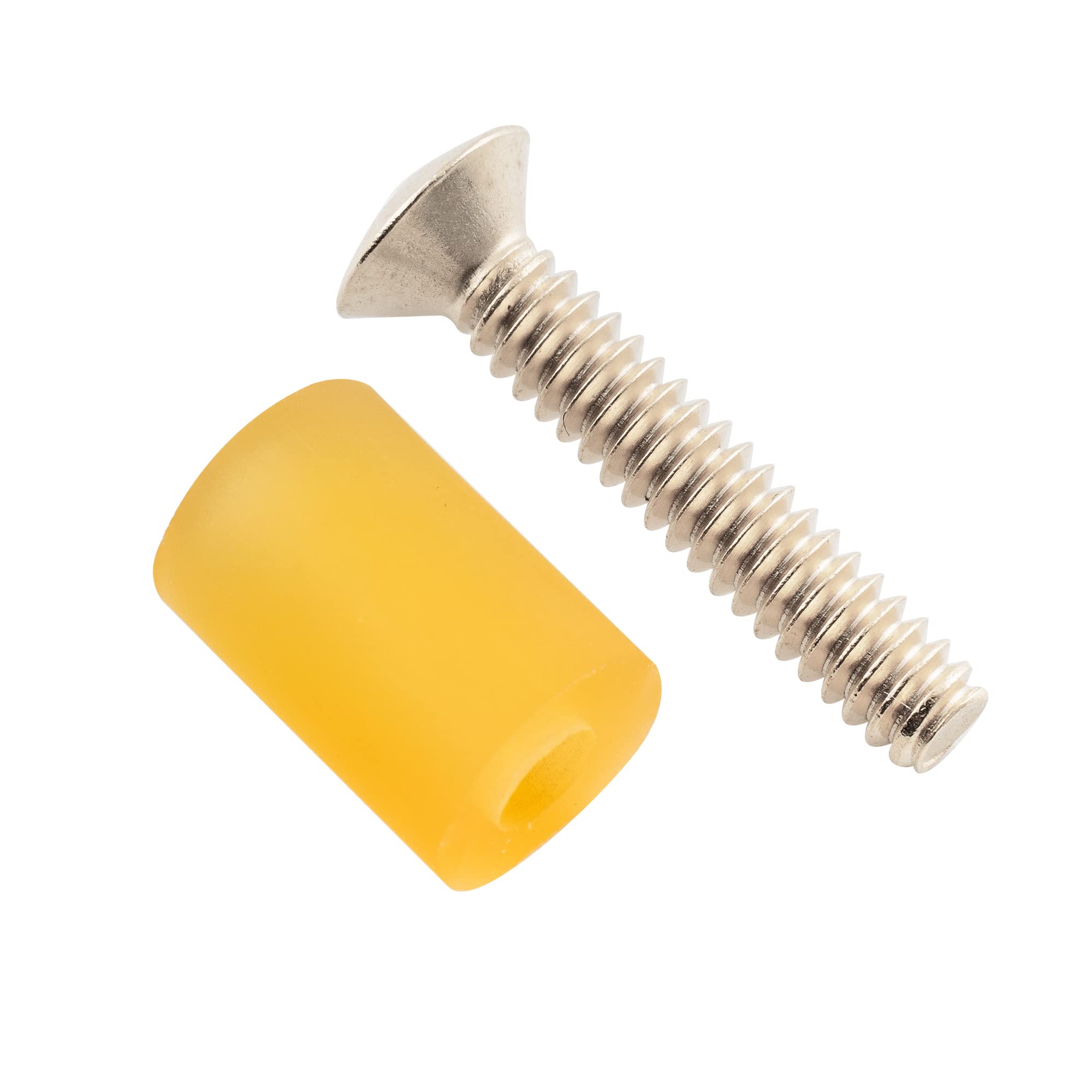 Musiclily Ultra UNC#6-32X3/4 Inch Stainless Steel Single Coil Pickup Mounting Screws and Rubber Tubing Set for USA/Mexico Fender