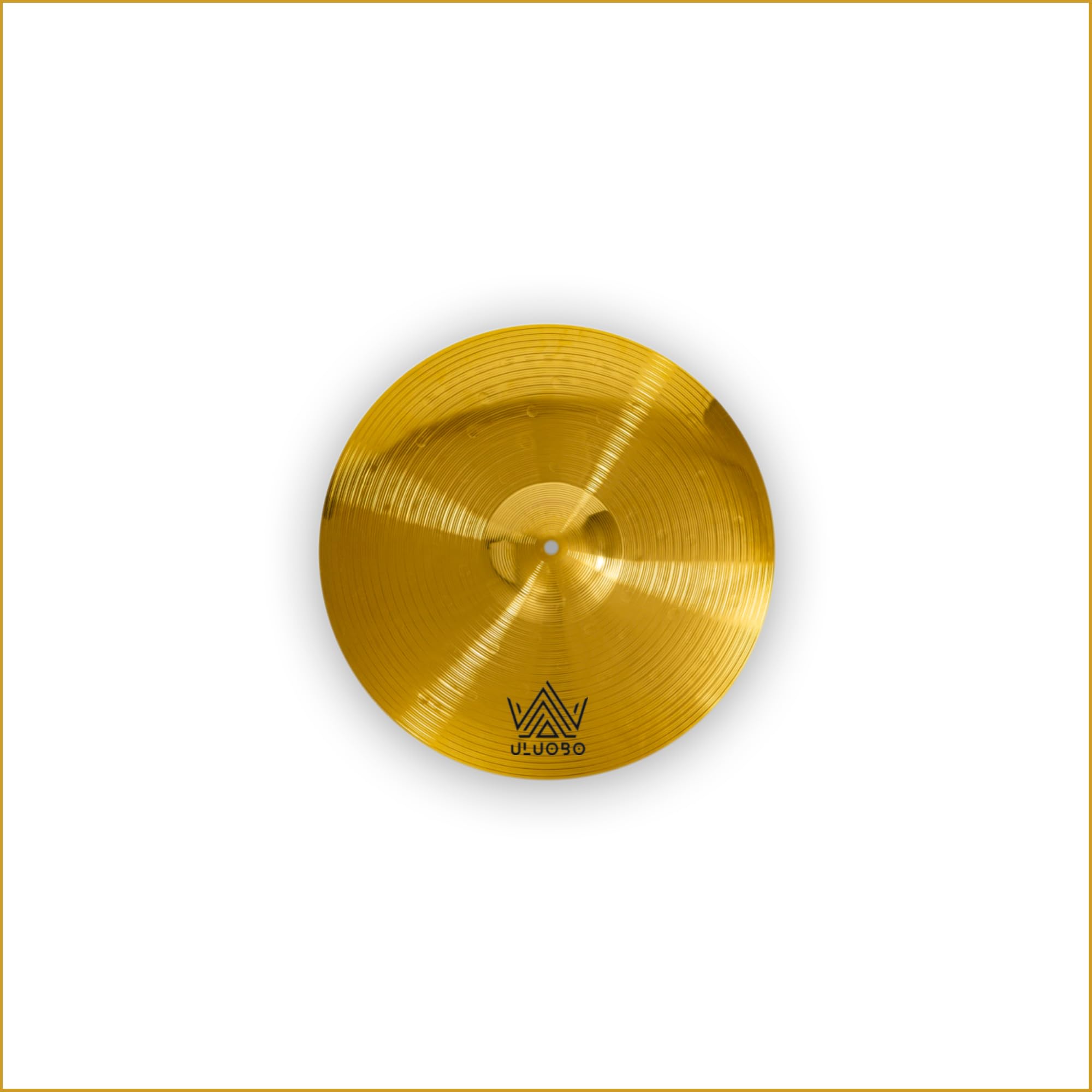 ULUOBO 14 inches Crash Cymbal, Practice Cymbal for Drum set (1piece, Gold)