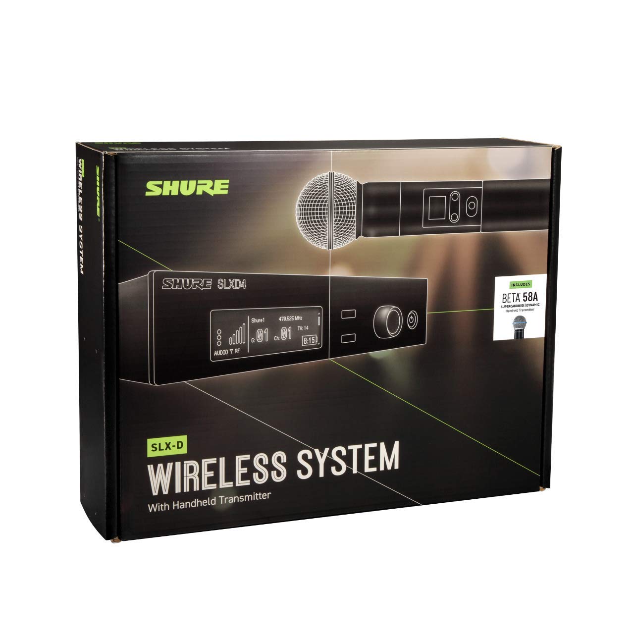 Shure SLXD24/B58 Wireless Microphone System with BETA58A Handheld Vocal Mic, SLXD24/B58-J52