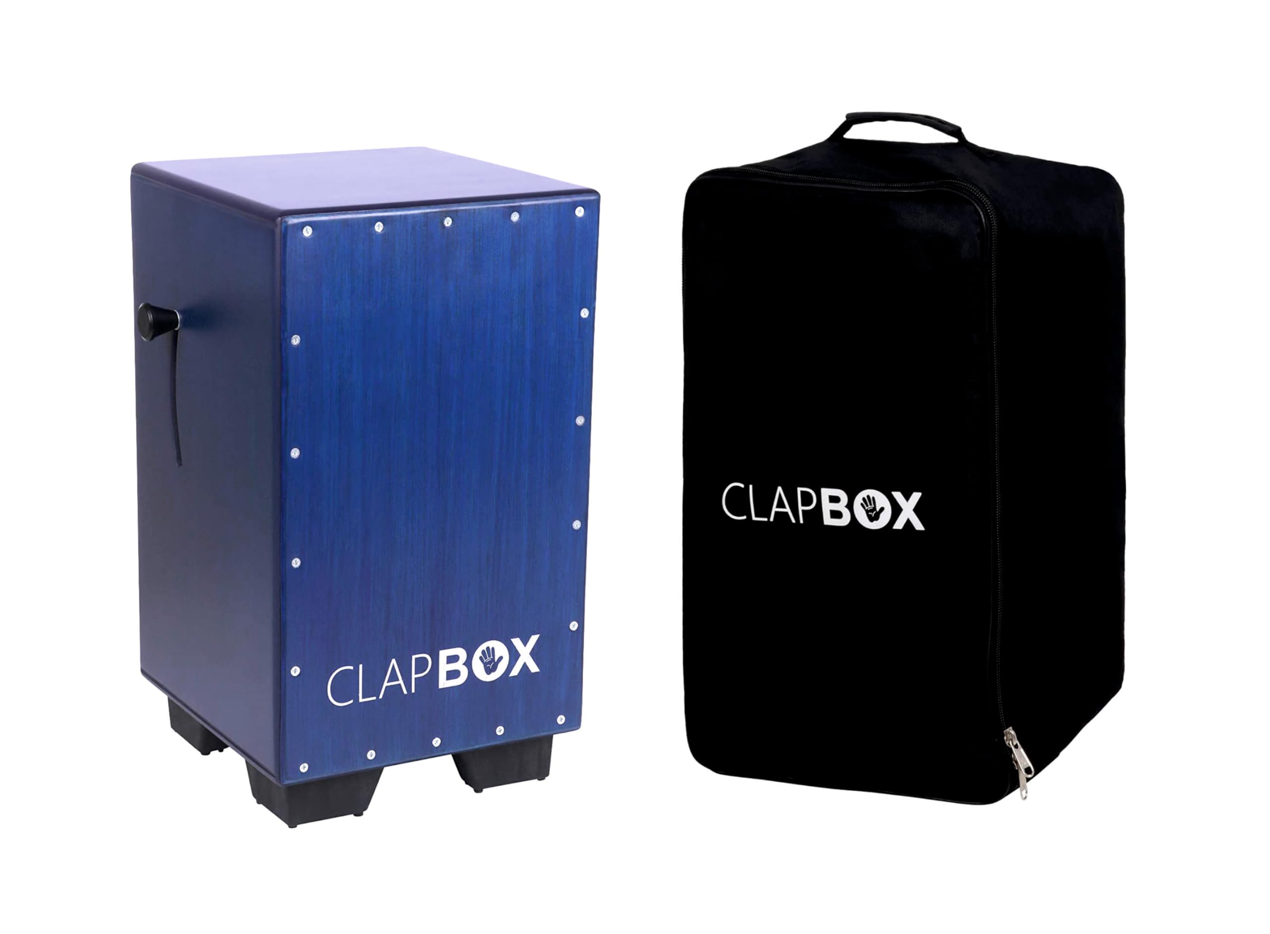 Clapbox Adjustable Snare Cajon Cb40 Blue With Bag, Birch Wood (H:50 W:30 L:30) - 3 Internal Snare