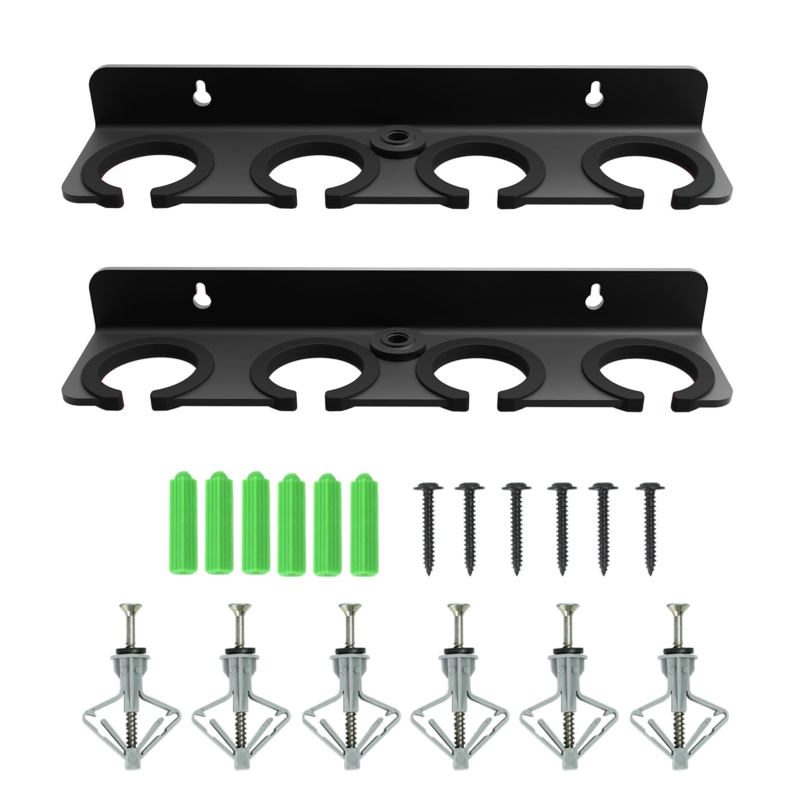 Etour [2025 Upgrade] Multi Microphone Holder for Mic Stand Storage Organizer for Handheld Dynamic Wired and Wireless Mics Wall M