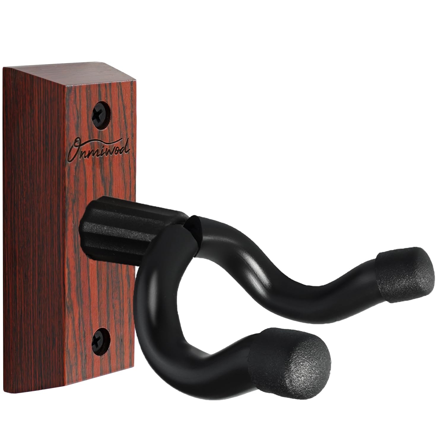 Onmiwod Guitar Wall Mount, Carbonized Red Wood Guitar Hanger, U-Shaped Guitar Wall Hanger Mount, Guitar Holder Wall Hook for Aco