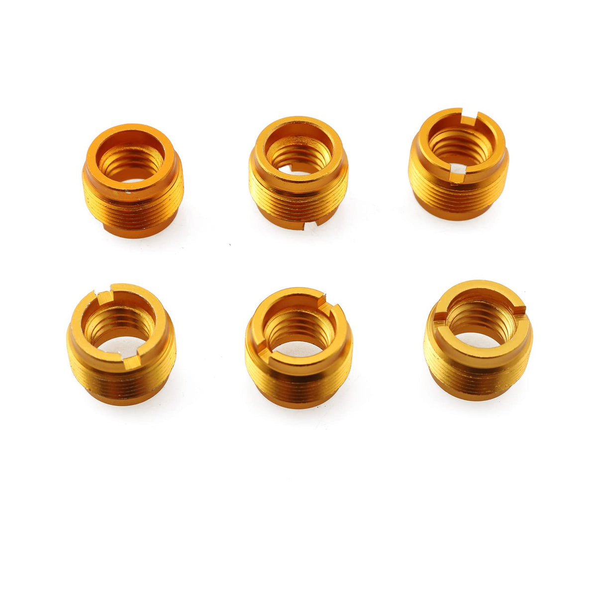 Zyamy 6Pcs Mic Stand Adapter Aluminum 5/8'' Male To 3/8'' Female Screw Adapter For Microphone Stand Clips Mic Stand Holder Adapt