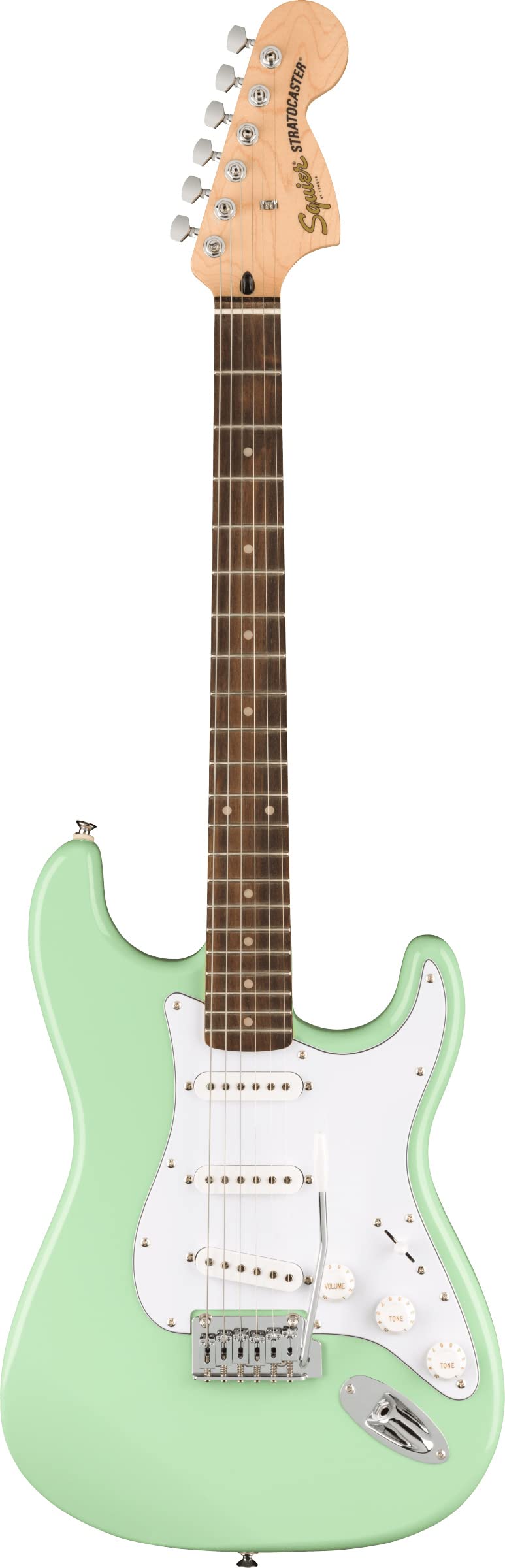 Fender Squier Affinity Stratocaster Limited Edition - Surf Green Bundle with Gig Bag, Tuner, Strap, Picks, and Austin Bazaar Ins