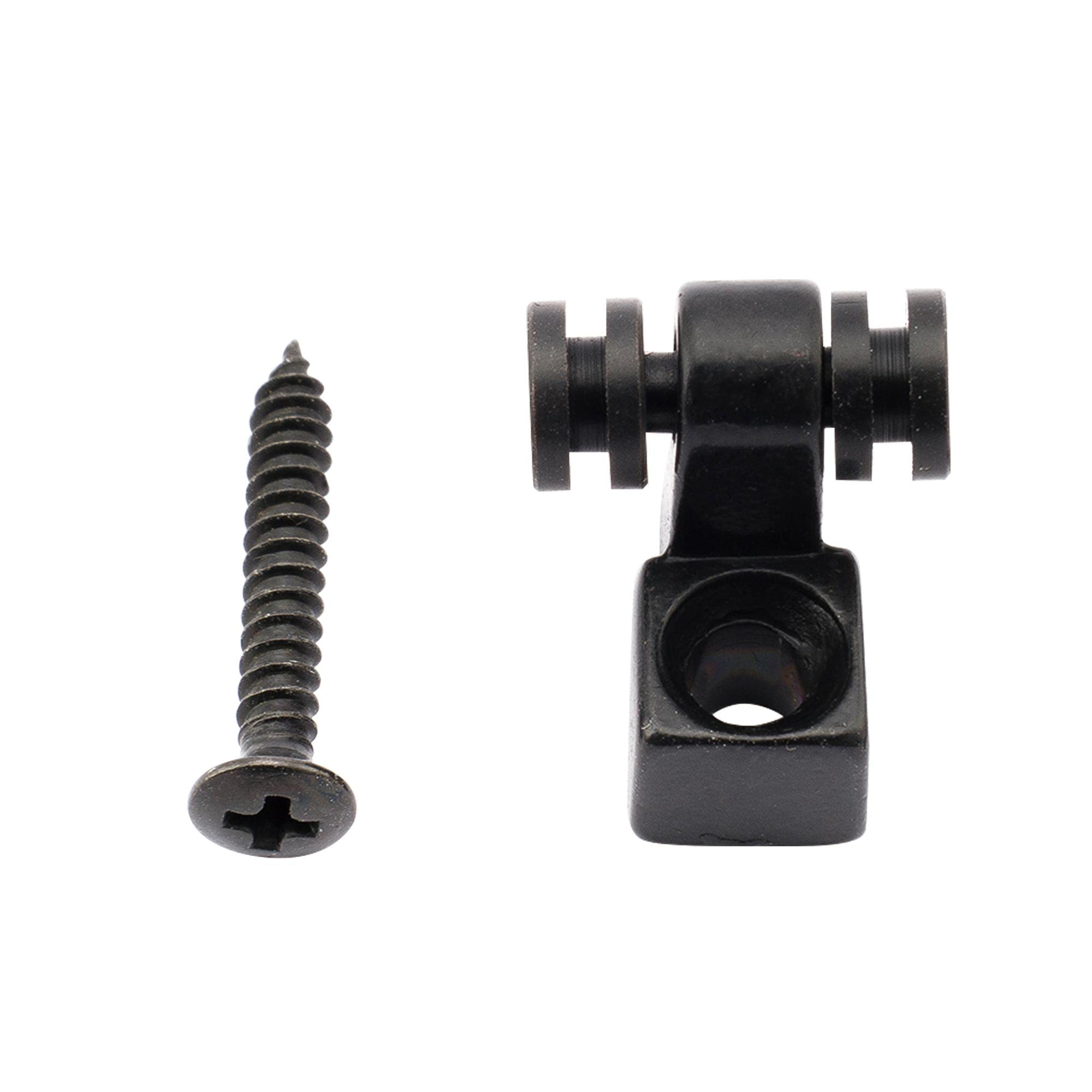 Musiclily Pro Metal Roller String Guides Trees Retainers for Strat Stratocaster Tele Telecaster Electric Guitar, Black (Set of 2