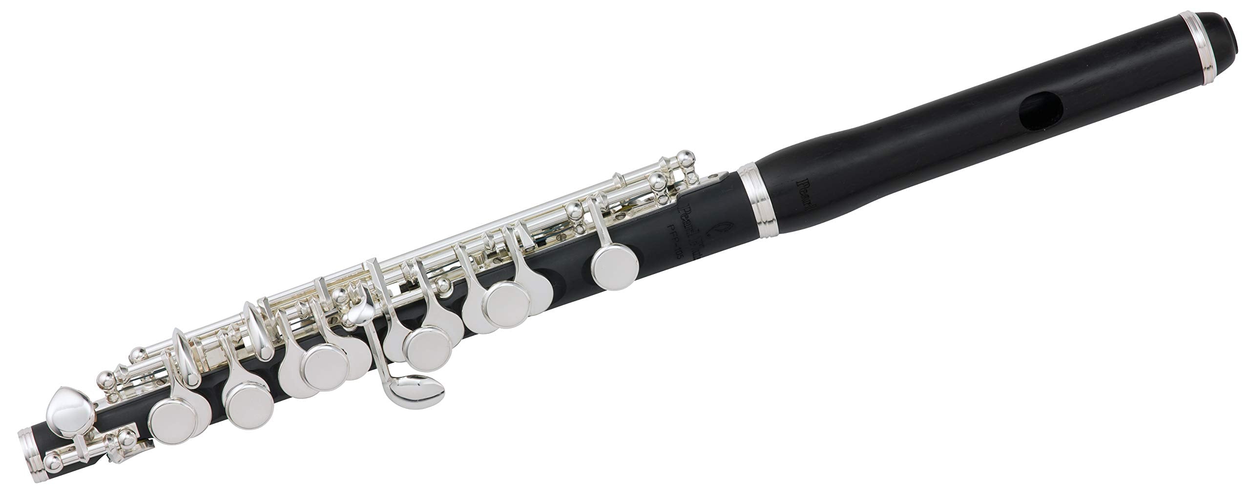 Pearl PFP 165ES Grenaditte Piccolo with Grenadilla Wood Traditional Headjoint, Pinless Mechanism, Pointed Key Arms, Case and Pad