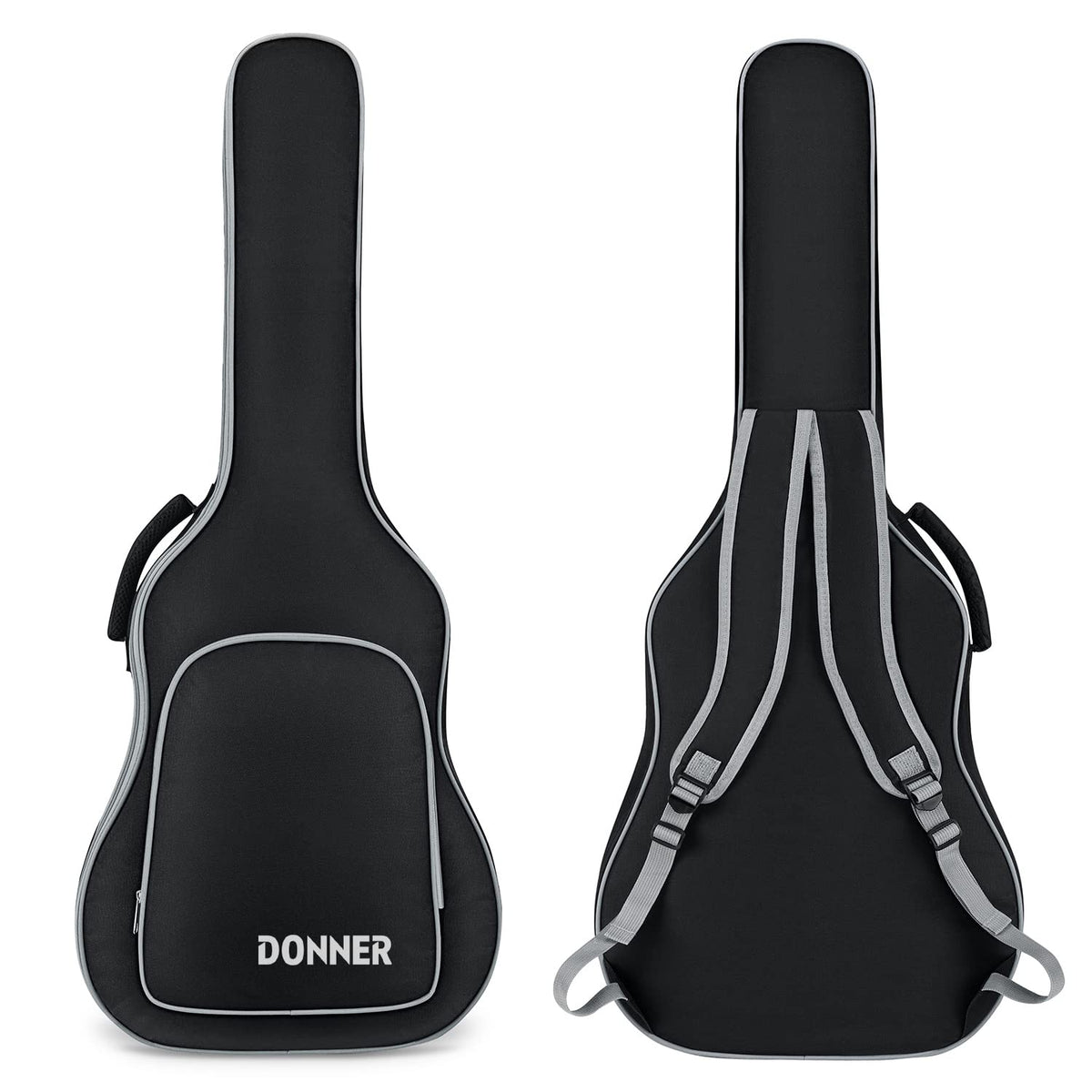 Donner 40 41 Inch Acoustic Guitar Case, 5 Mm Thick Padding Sponge 600D Ripstop Waterproof Nylon Soft Acoustic Guitar Bag With Du