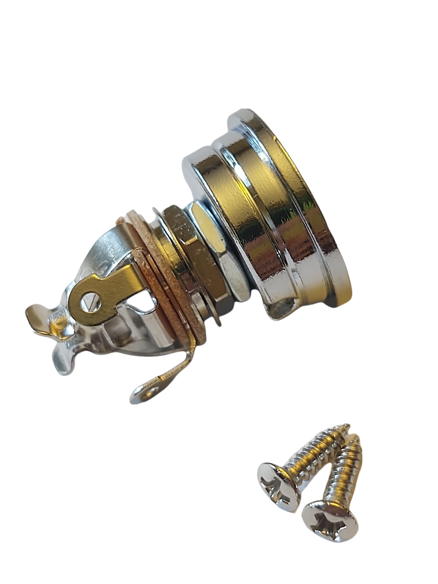 Chrome Electrosocket Jackplate with Pure Tone Full-contact Output Jack