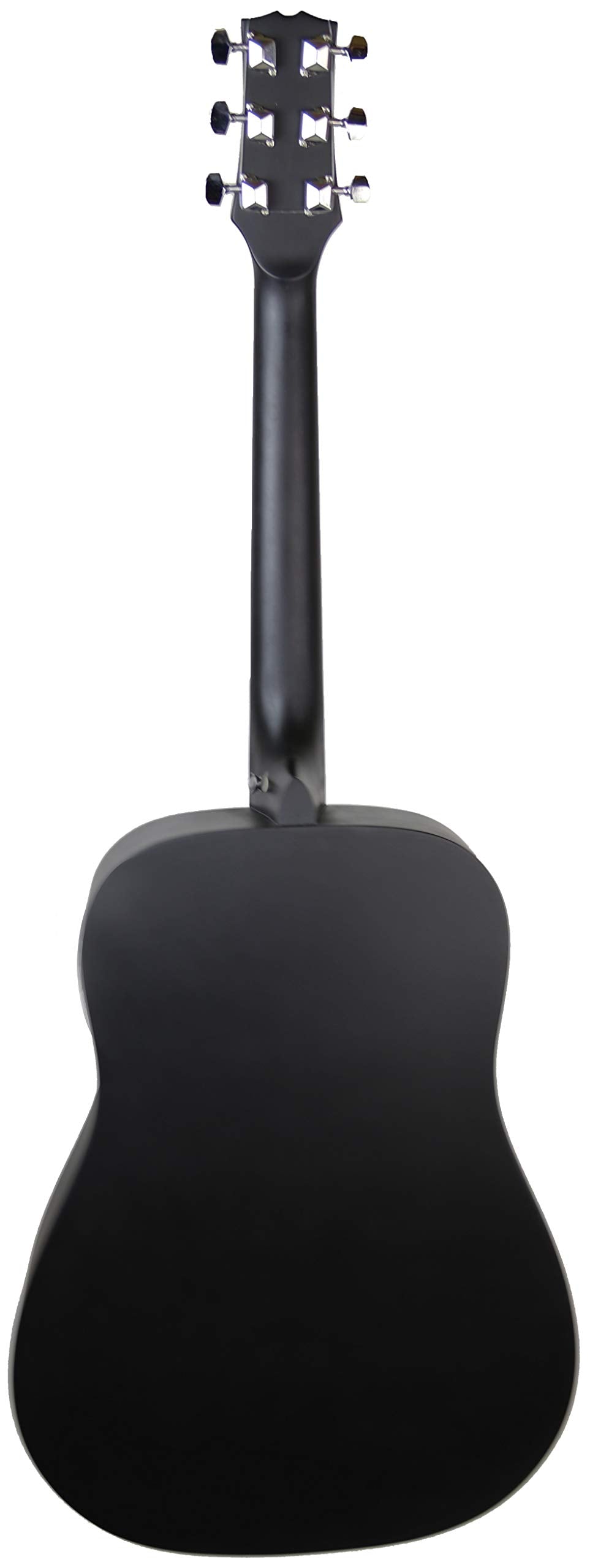 Jasmine S35 Dreadnought Acoustic Guitar - Matte Black Bundle with Hard Case, Strings, Tuner, Strap, Picks, Instructional Book, A