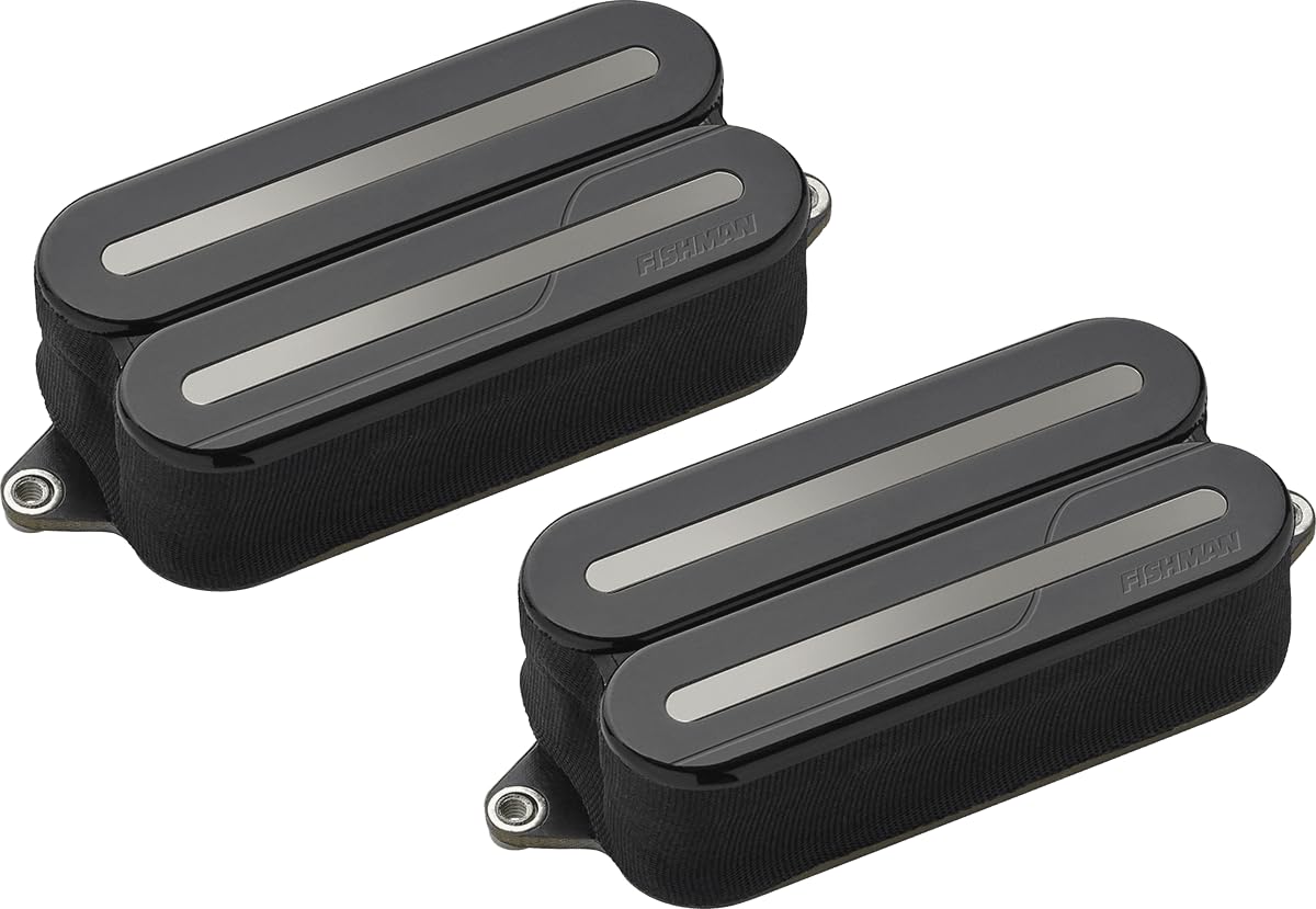 FISHMAN - PRF-MO6-SBB - Pickup Set Fluence Open Core Modern Humbucker Set Black, Rails Black Nickel 6 String