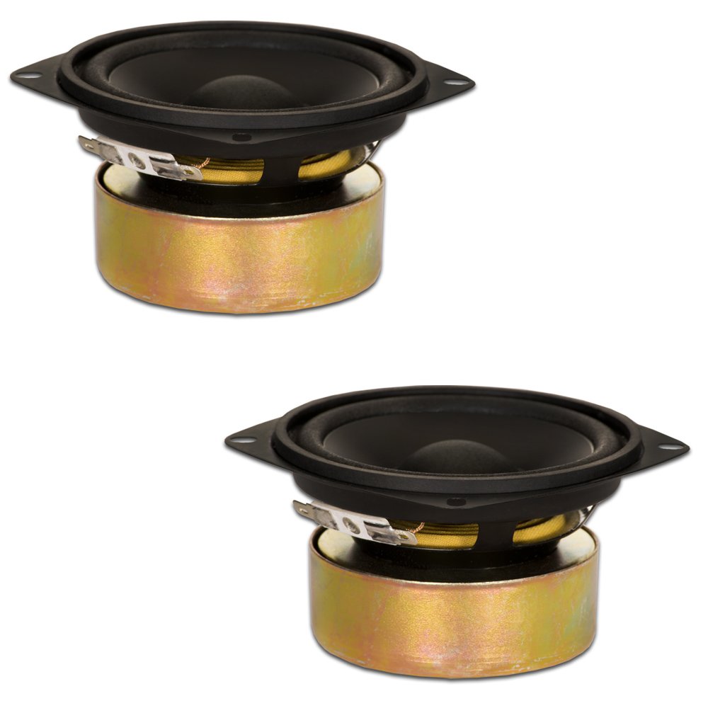 Goldwood Sound, Inc. Stage Subwoofer, Shielded 4 Woofers 70 Watt Each 8ohm Replacement 2 Speaker Set (GW-204/8S-2)