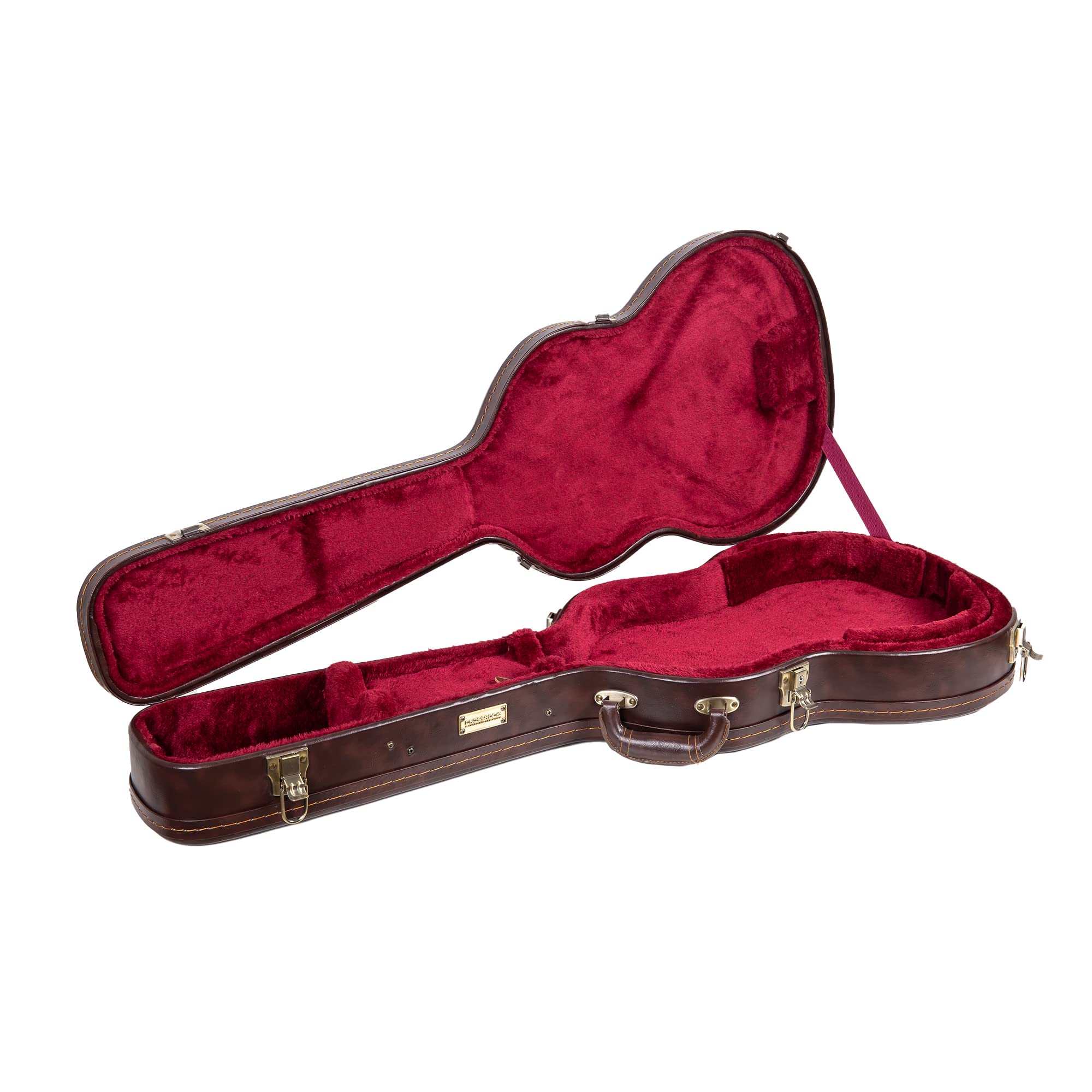 Crossrock Electric Guitar Case for PRS SE Series Hollowbody Guitars, Right-hand, Vintage Brown (CRW620JA14BR)