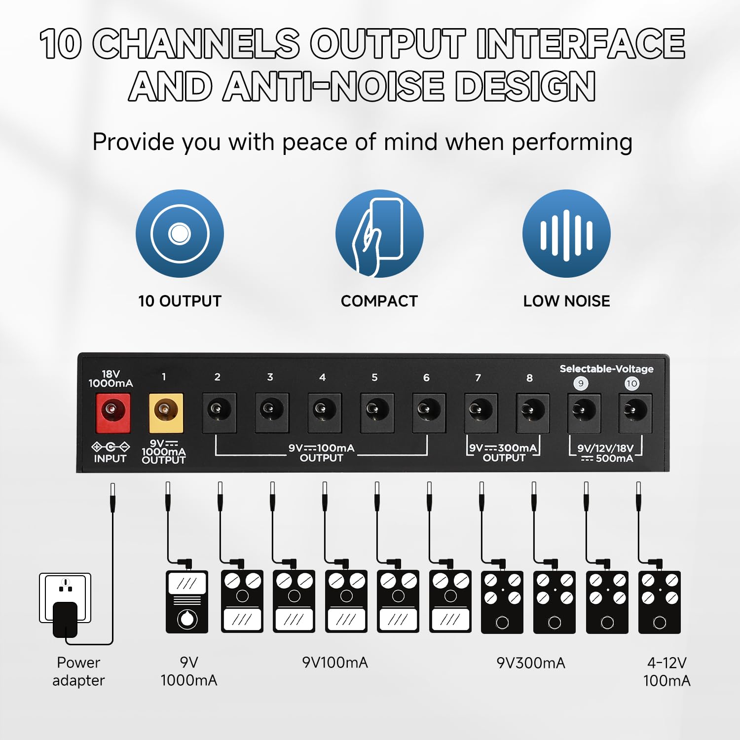 Ghost Fire Guitar Pedal Board Aluminum Alloy 1.76lb Super light Effect Pedalboard 19.8''x11.5'' with Carry Bag,SPL-04 and Power