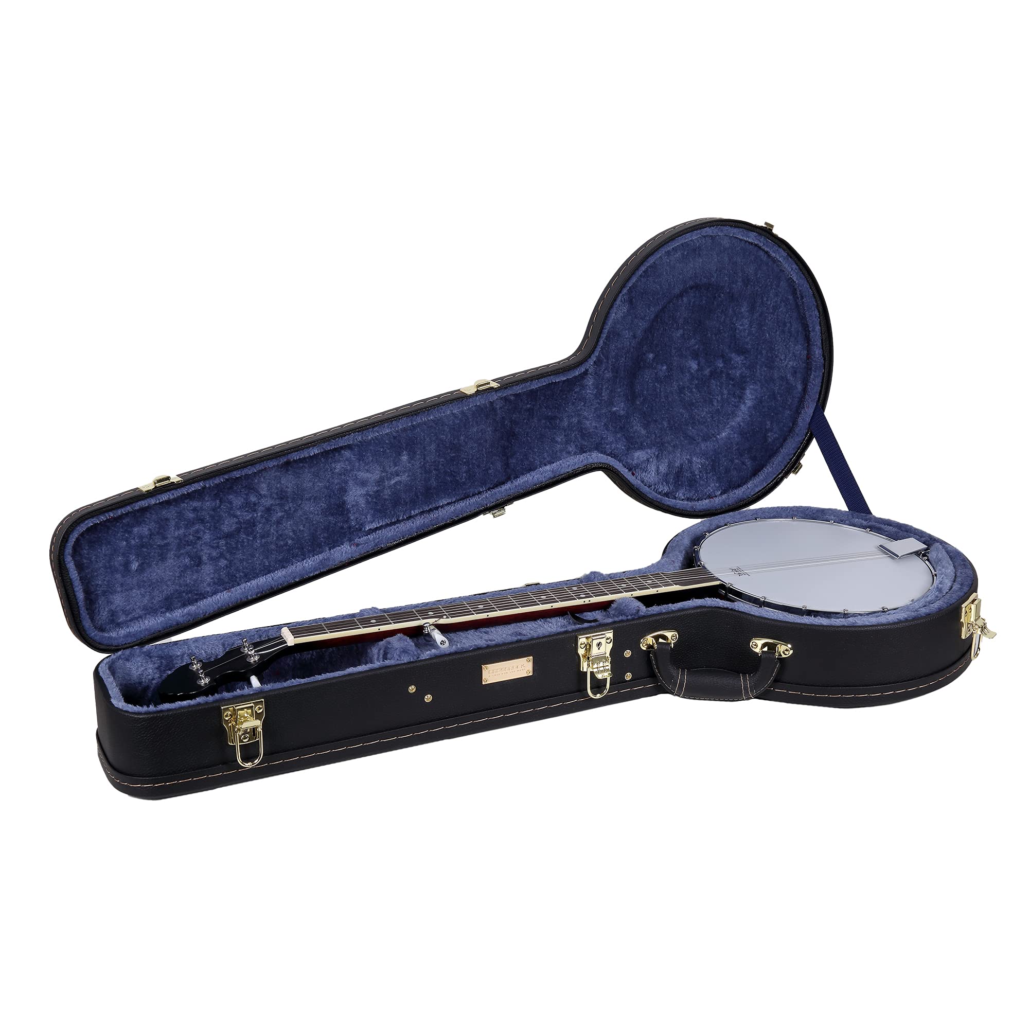 Crossrock Wood Case for 12.5 Openback Banjos-Black (CRW620OBJBK)