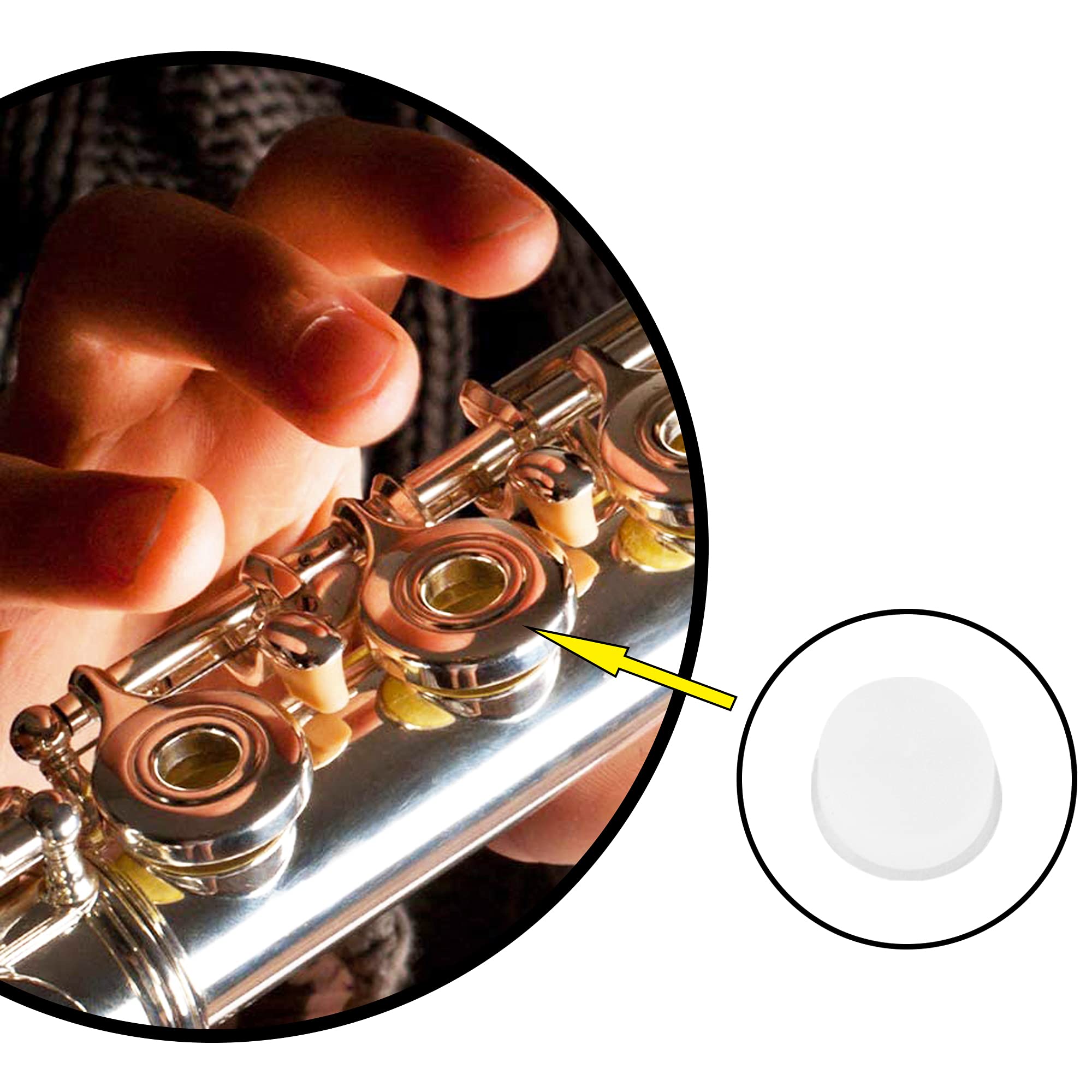 40Pcs Yootones Soft Rubber Flute Plugs Open Hole Plug Compatible with Flutes Repair Parts Accessories(7mm)