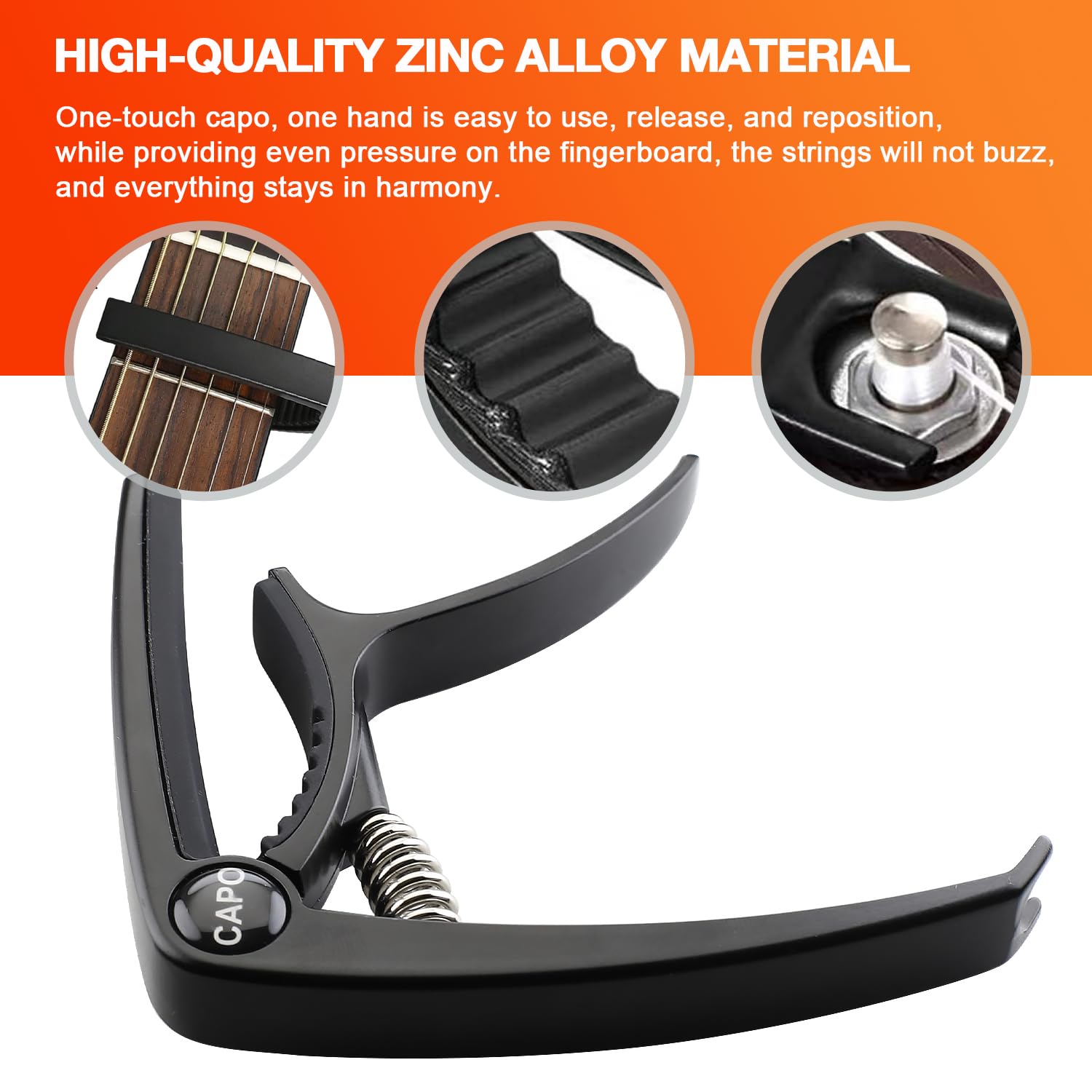 Guitar Capo for Acoustic & Electric - 6 String Guitar Capos