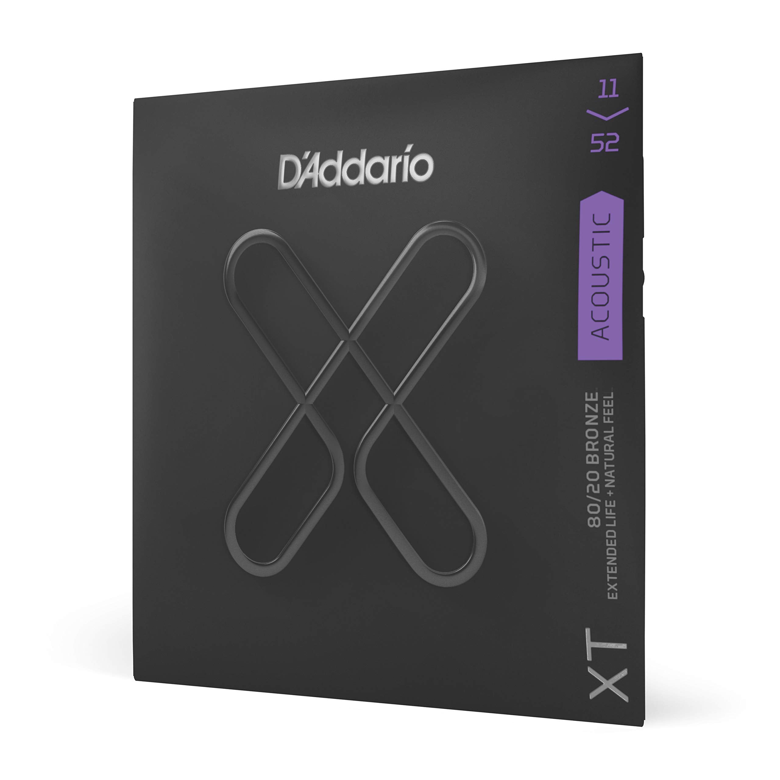 D'Addario Guitar Strings - Xt 80/20 Bronze Coated Acoustic Guitar Strings - Xtabr1152 - Extended String Life With Natural Tone &