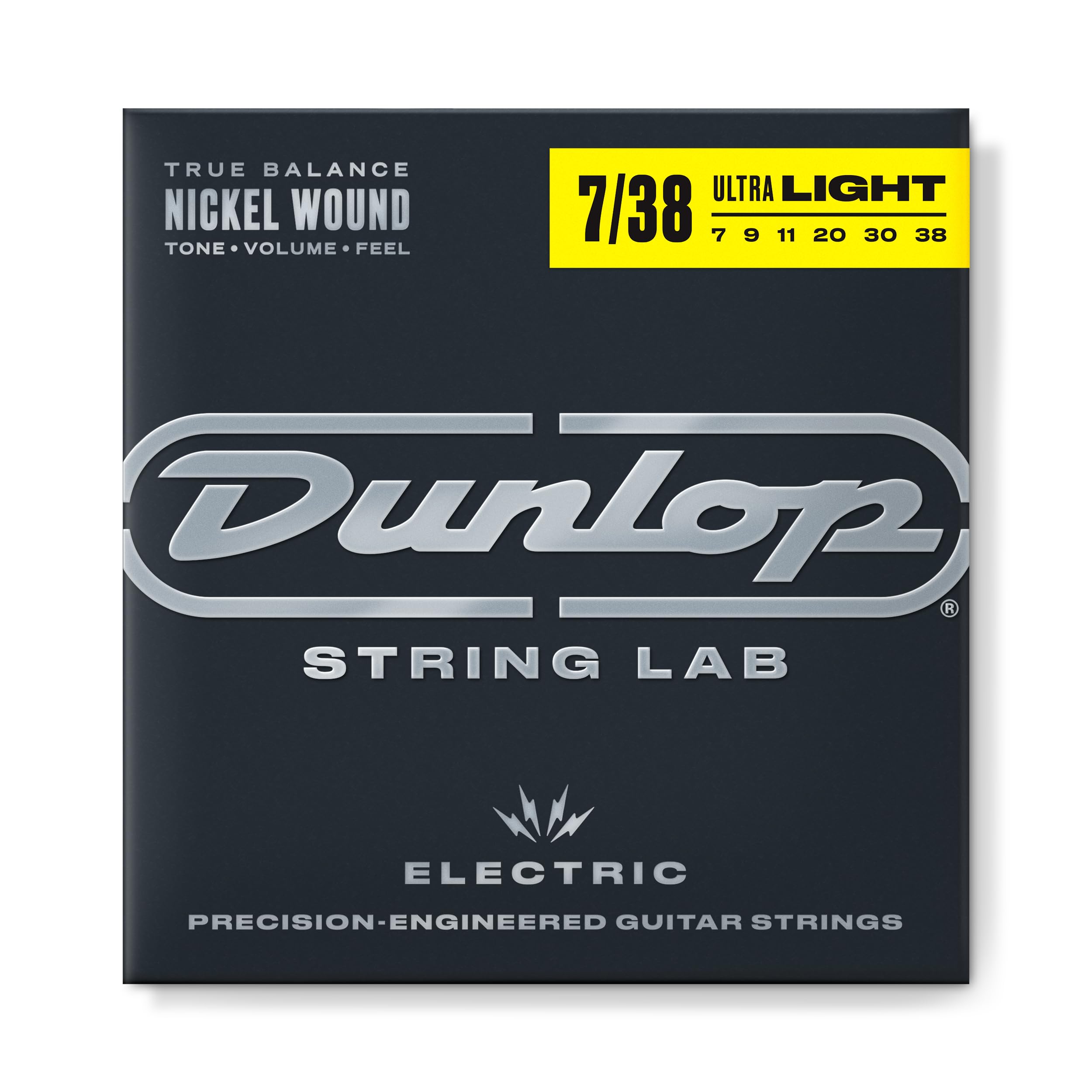 Dunlop Den0738 Performance Plus Nickel Electric Guitar Strings 07-38 Ultra Light