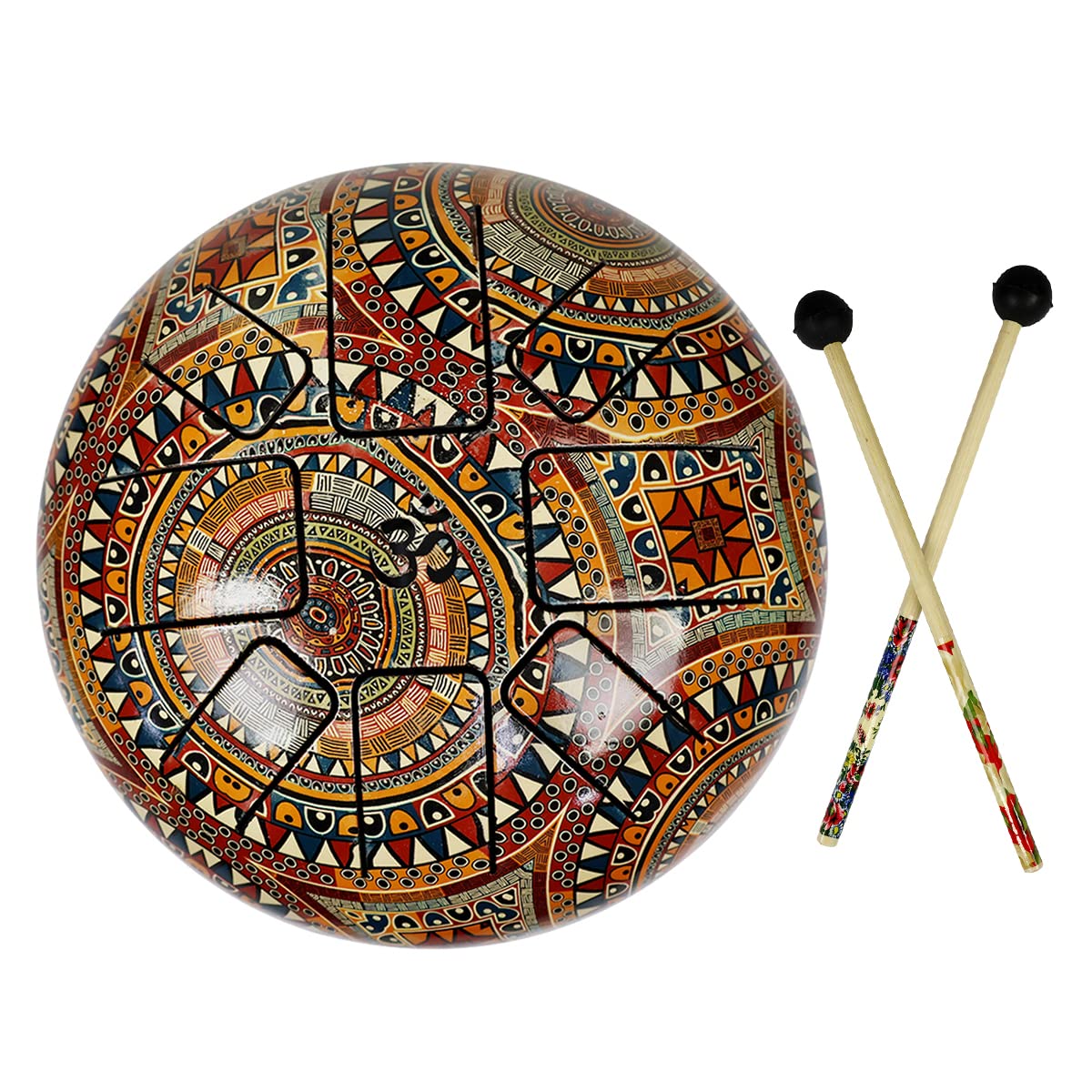 Reiki Crystal Products Happy Drum Om Tongue Drum Hand/Pan Drum Instruments For Musical Education, Meditation Yoga, Gift For Tong
