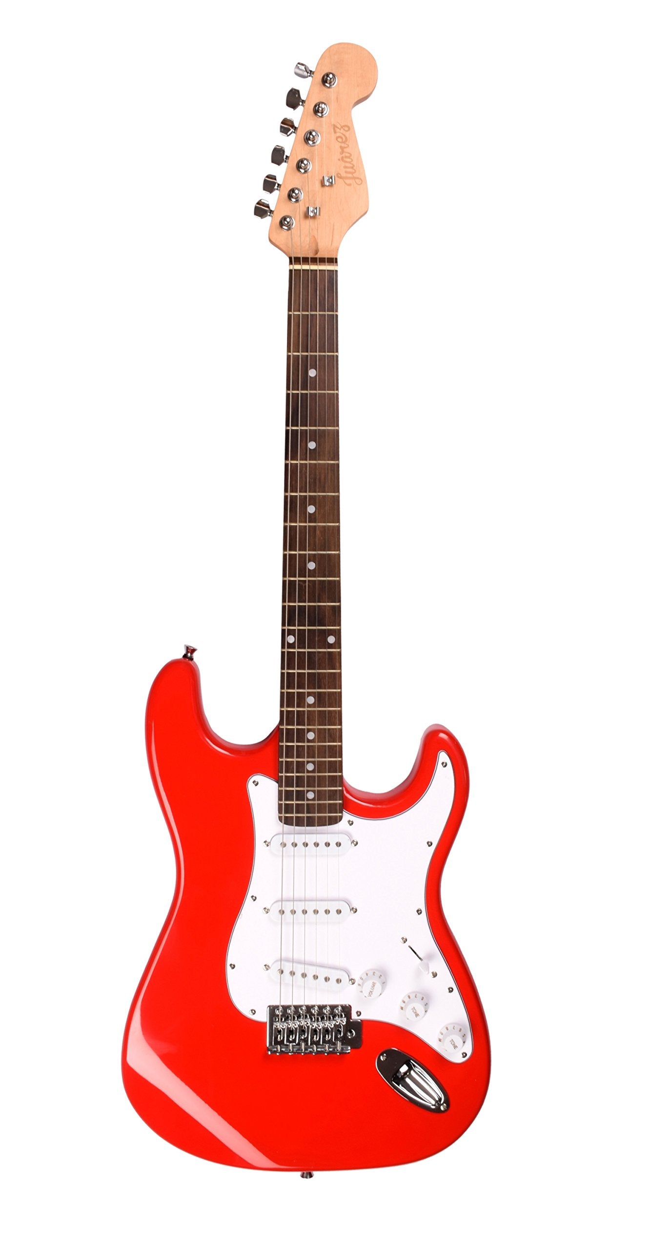 Jurez Acoustic Guitar, 38 Inch Cutaway, 038C with Bag, Strings, Pick and Strap, Black (Electric Guitar Kit, RED)