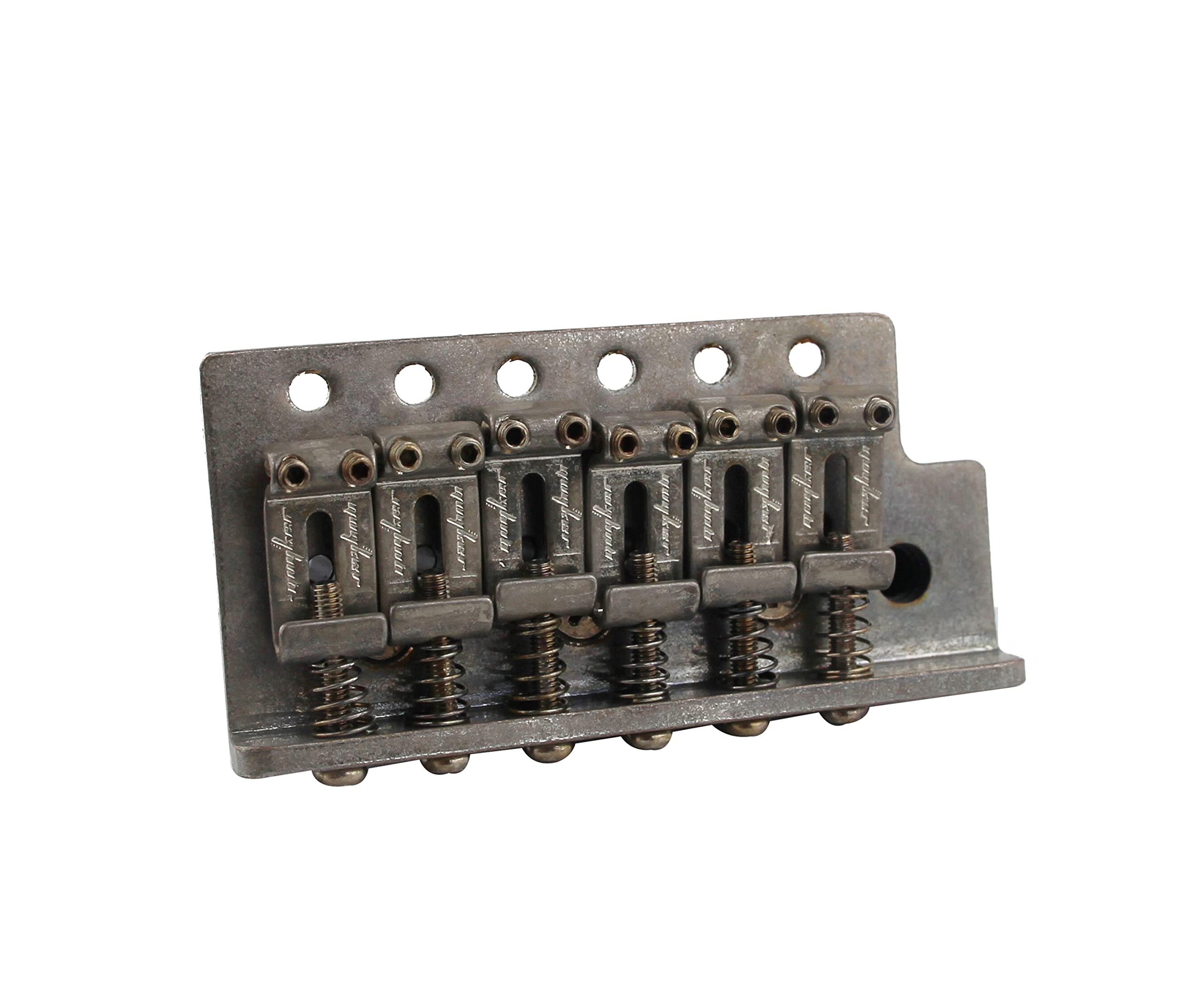 Guyker Tremolo Bridge Vintage Bent Steel Saddles Compatible with Start ST Electric Guitar (GK-1004, nickel old)