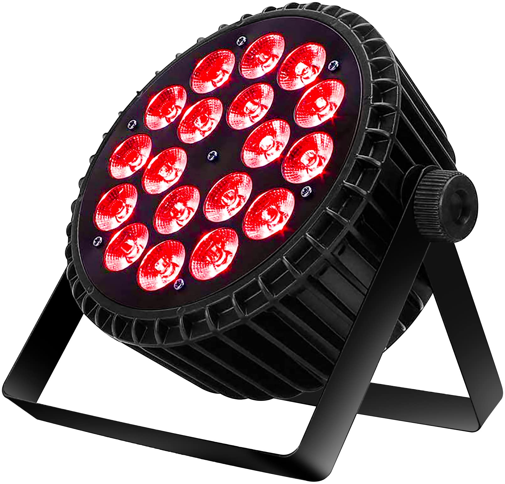 Shehds Par Can Lights Led 18X12W Stage Lights Rgbw 4In1 Wash/Strobe Effect Dj Lights Dmx512 Uplights Aluminum Shell With Sound A