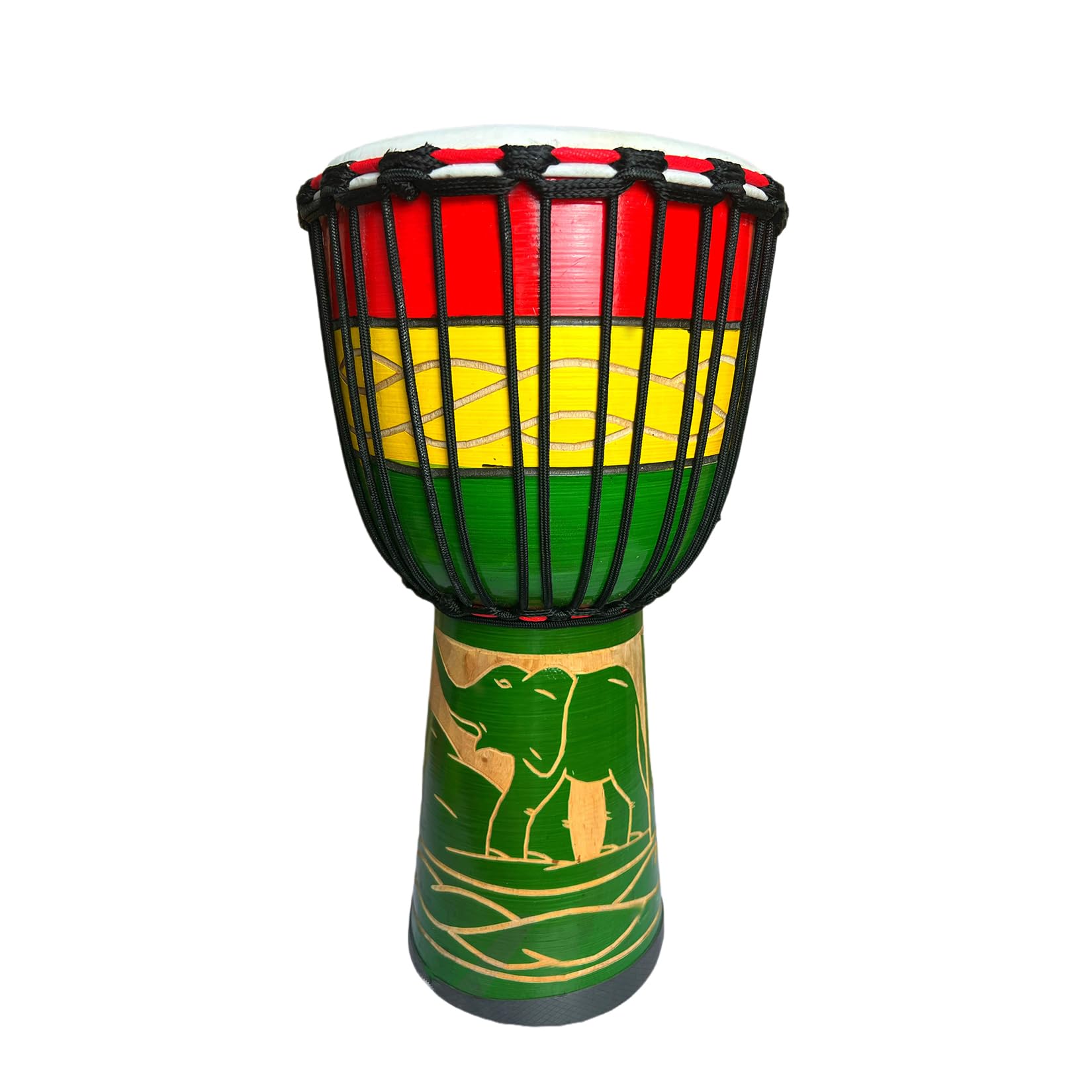 Taoskne Djembe Drum,Bongo Congo,African Drum,10 Inch Professional Hand Drum - Not Made In China(Rainbow Elephant)