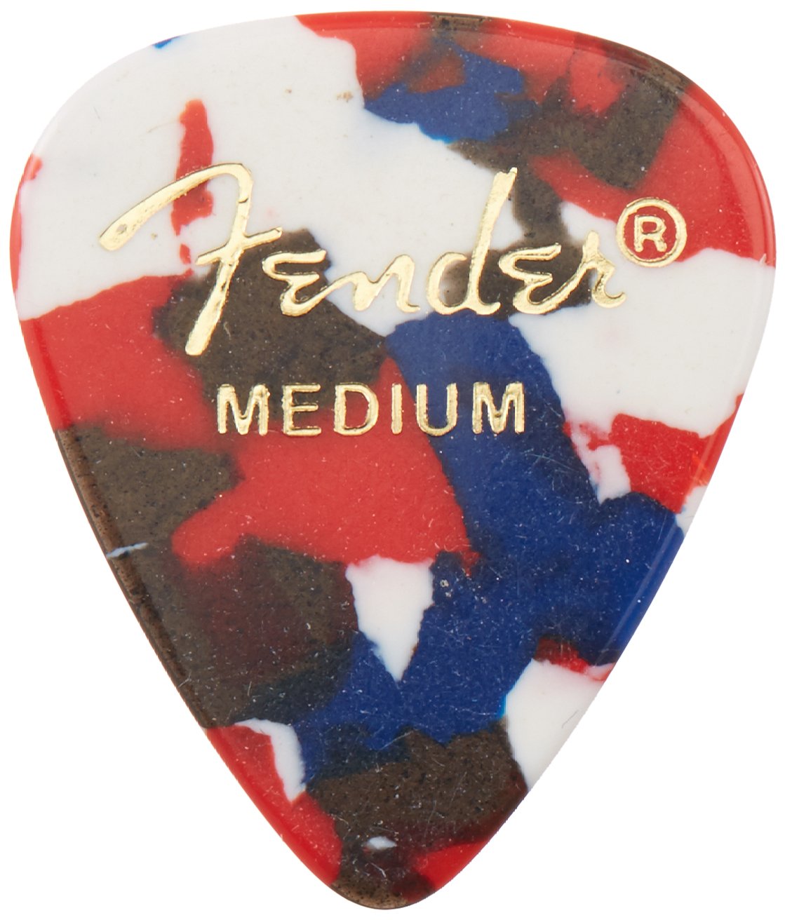 Fender Classic Celluloid Guitar Picks 351 Shape, Confetti, Medium, 144-Pack
