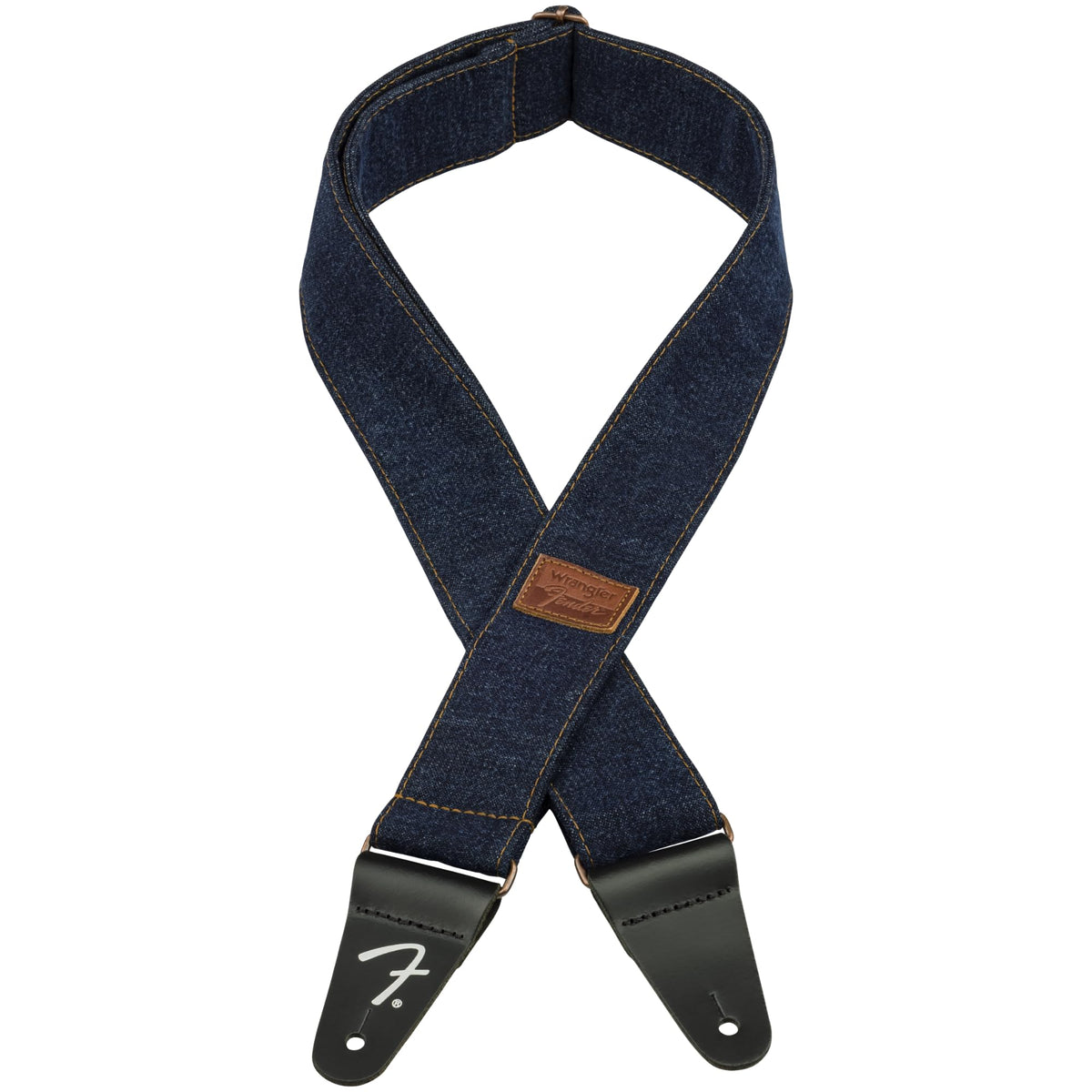 Fender X Wrangler Ripped Paisley Denim Strap, Black