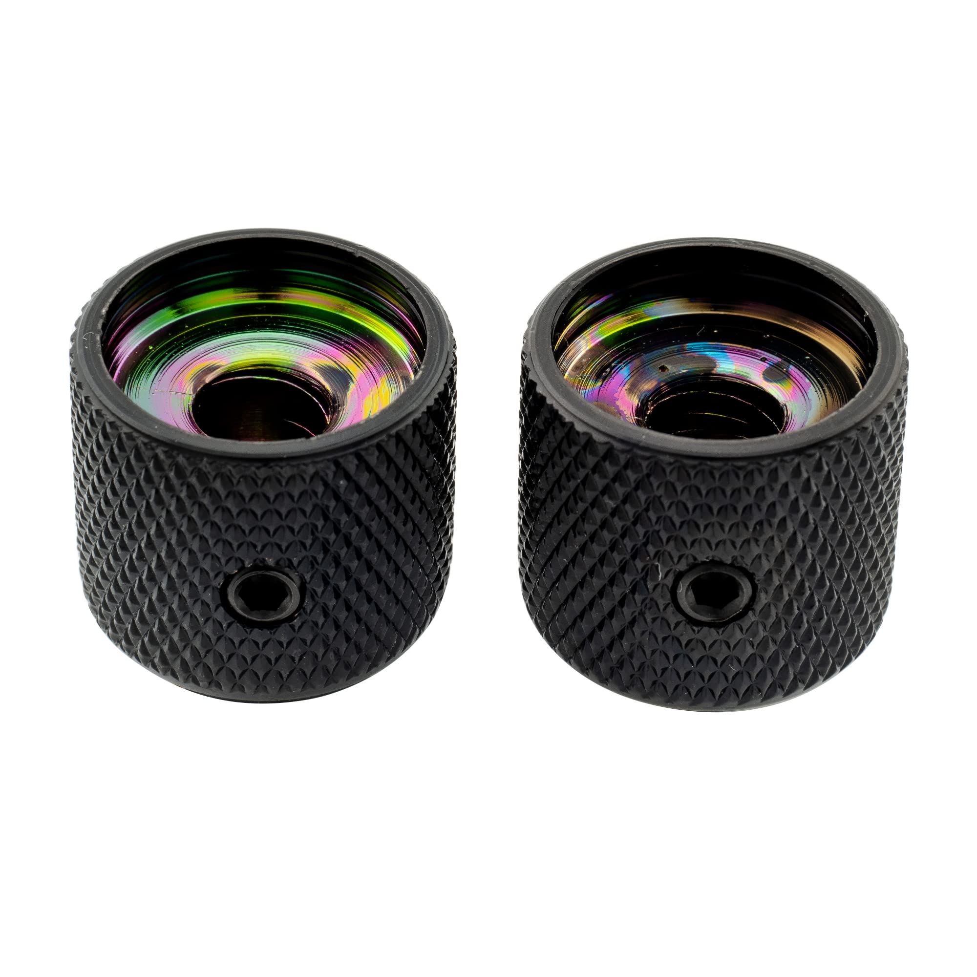 Musiclily Pro 1/4 Inch Steel Abalone Top Dome Knobs with Set Screw Universal Fitting Control Knobs for Electric Guitar or Bass,