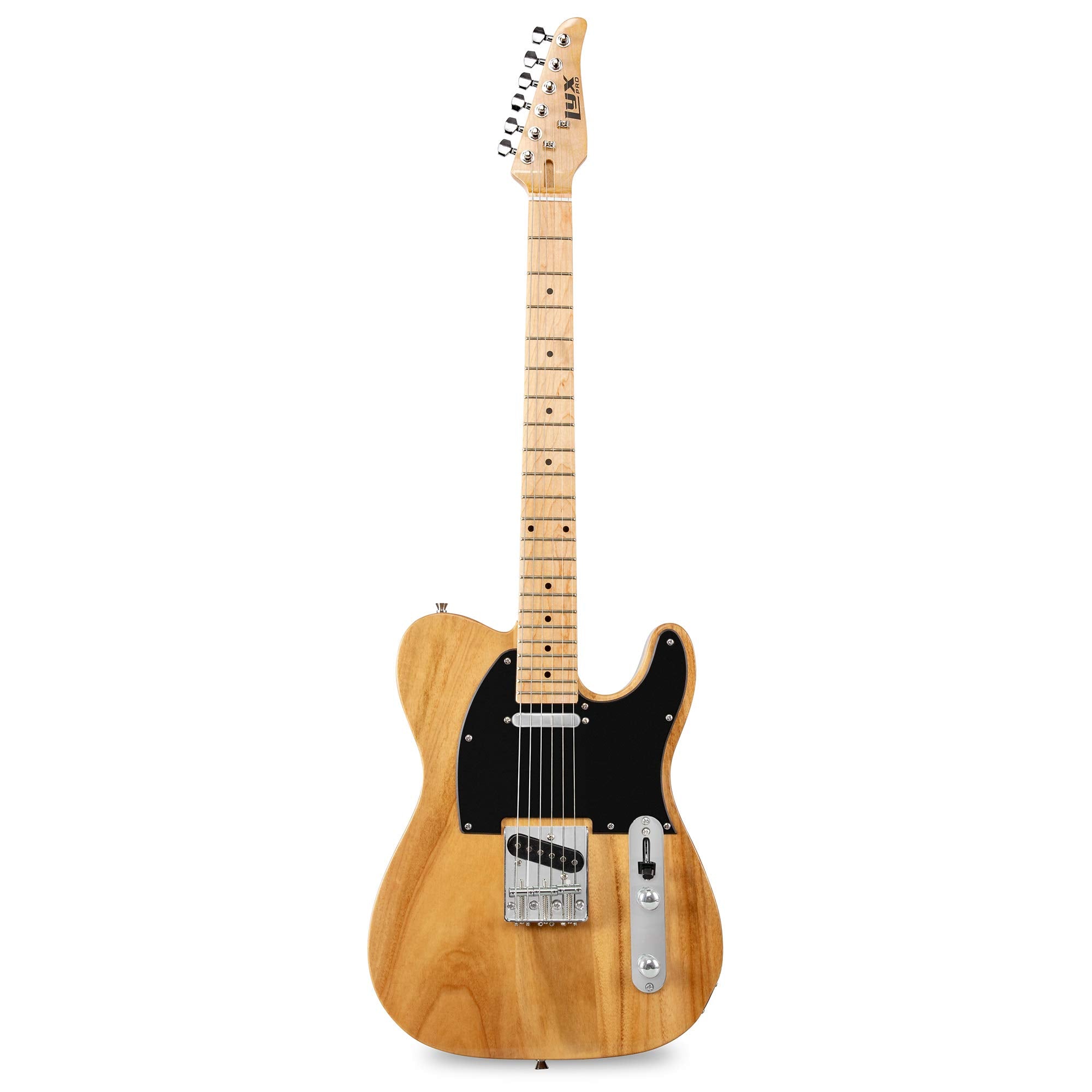 Lyxpro 30A Electric Telecaster Guitar  Solid Full-Size Paulownia Wood Body, 3-Ply Pickguard, C-Shape Neck, Ashtray Bridge, Quali