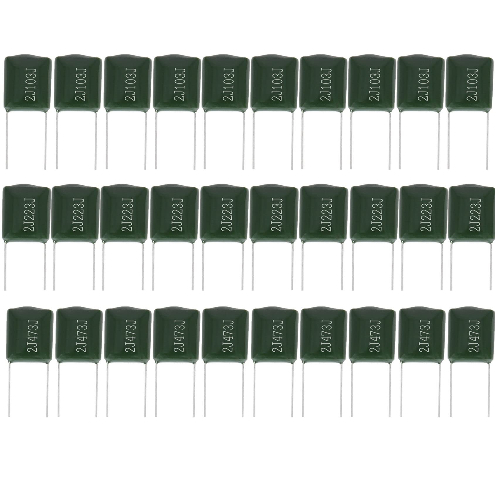 Guitar Tone Capacitor 223J 0.022Uf-10Pcs,103J .01Uf-10Pcs,473J .047Uf-10Pcs Capacitors Polypropylene Electronic Accessories 630V