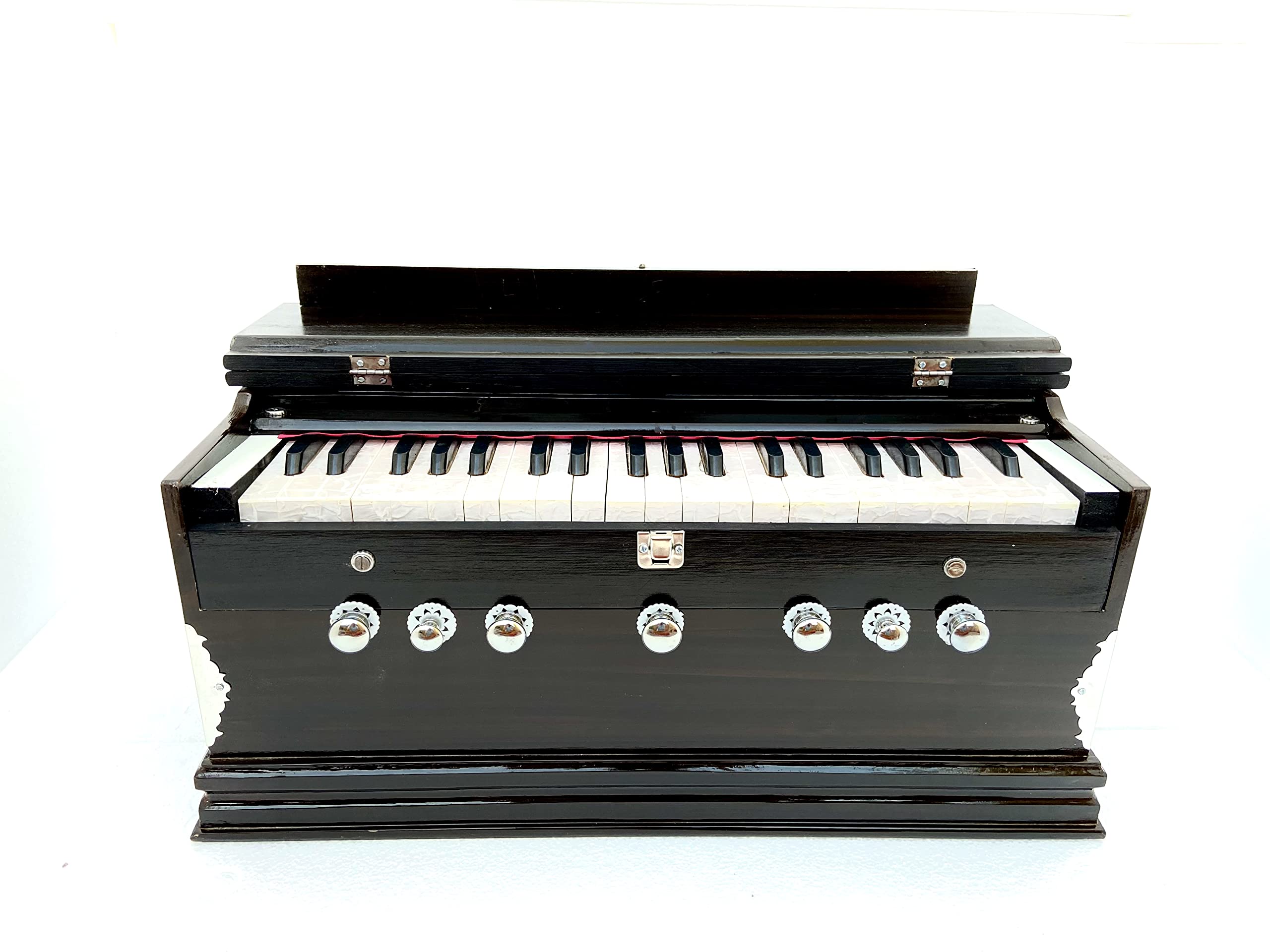 KHALSA MUSICAL Harmonium- 3 1/4 Octave, Double Bellow, 39 Keys,7 Stopper, 2 Reeds (Bass- Male) With Cover