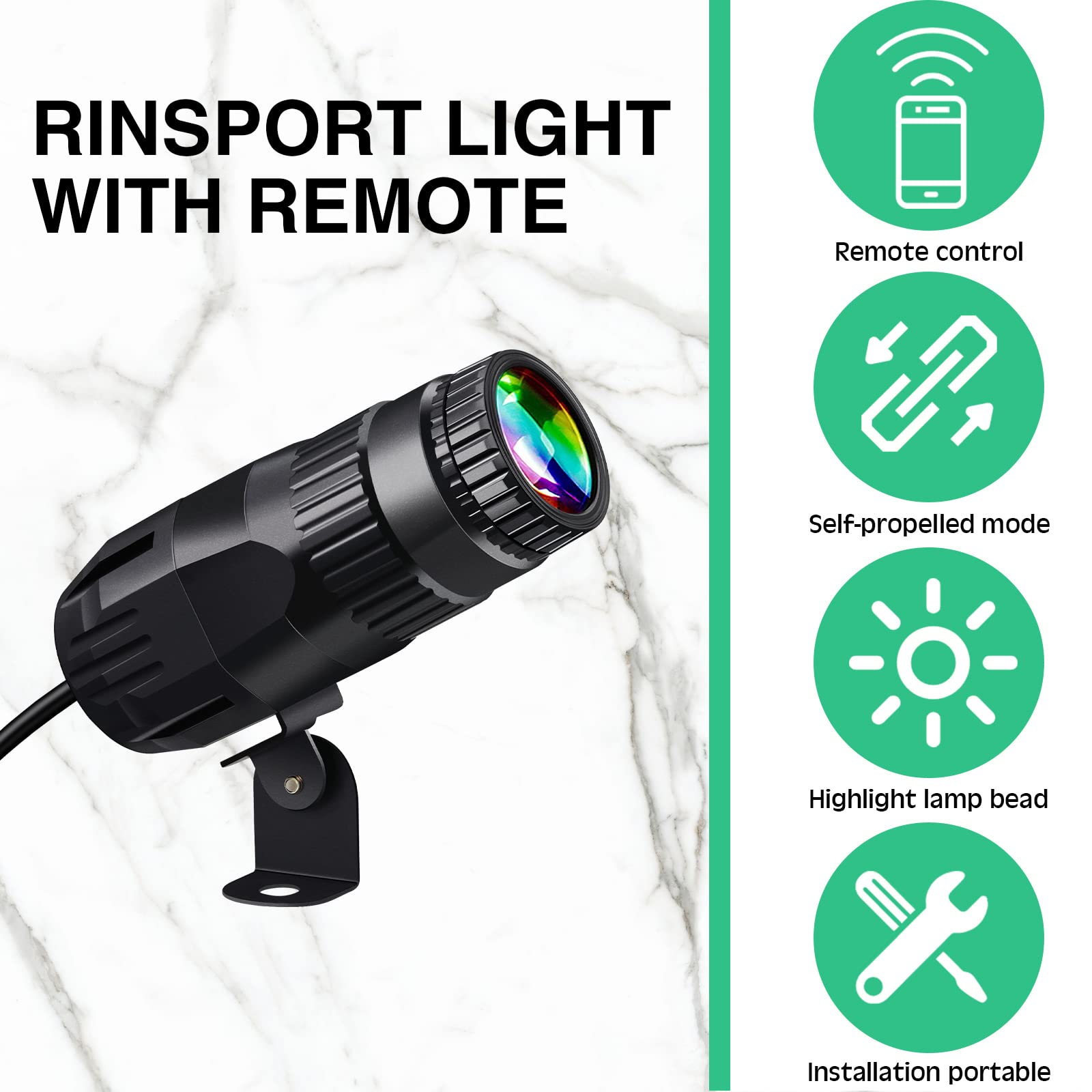 Tarpop 3 Pcs Disco Spotlights with 3 Remote Bright Mirror Pinspot Light 15W RGBW LED Beam Stage Light 4 in 1 Stage Lighting for