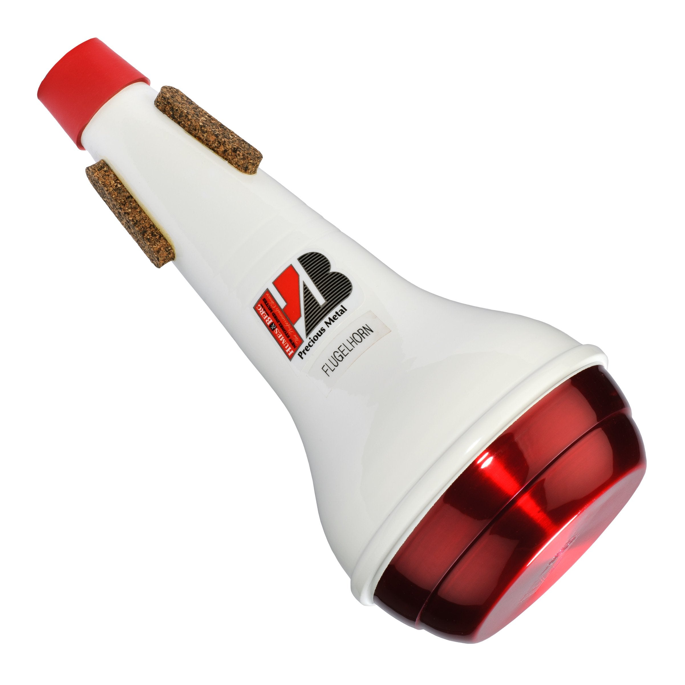 Humes and Berg Stonelined Practice Red/White Aluminum Flugelhorn Mute (231)
